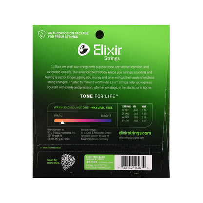 Elixir Medium Nanoweb 4-String Bass Strings 45-105 Accessories / Strings / Bass Strings