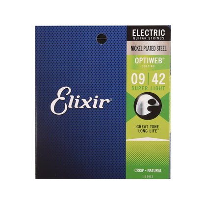 Elixir 19002 Optiweb Electric Guitar Strings Super Light 9-42 Accessories / Strings / Guitar Strings