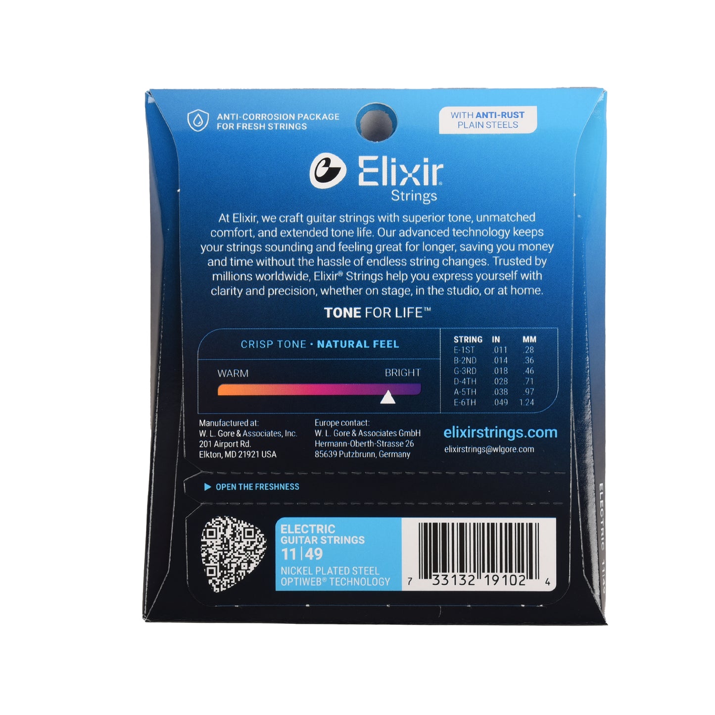 Elixir 19102 Optiweb Electric Guitar Strings Medium 11-49 Accessories / Strings / Guitar Strings