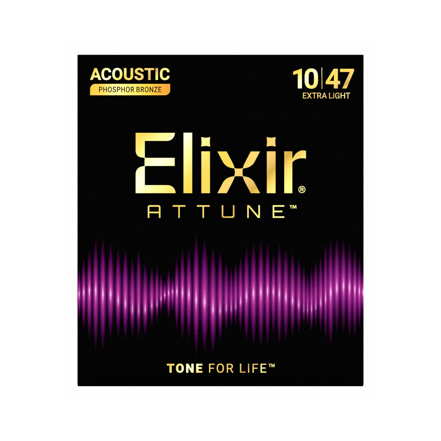 Elixir 21002 Acoustic Phosphor Bronze Attune Extra Light 10-47 Strings