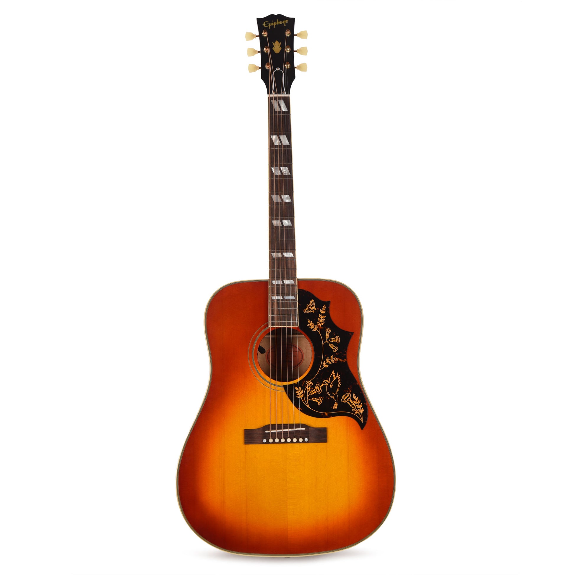 Epiphone Inspired by Gibson Custom 1960 Hummingbird Reissue Heritage Cherry Sunburst Acoustic Guitars / Dreadnought