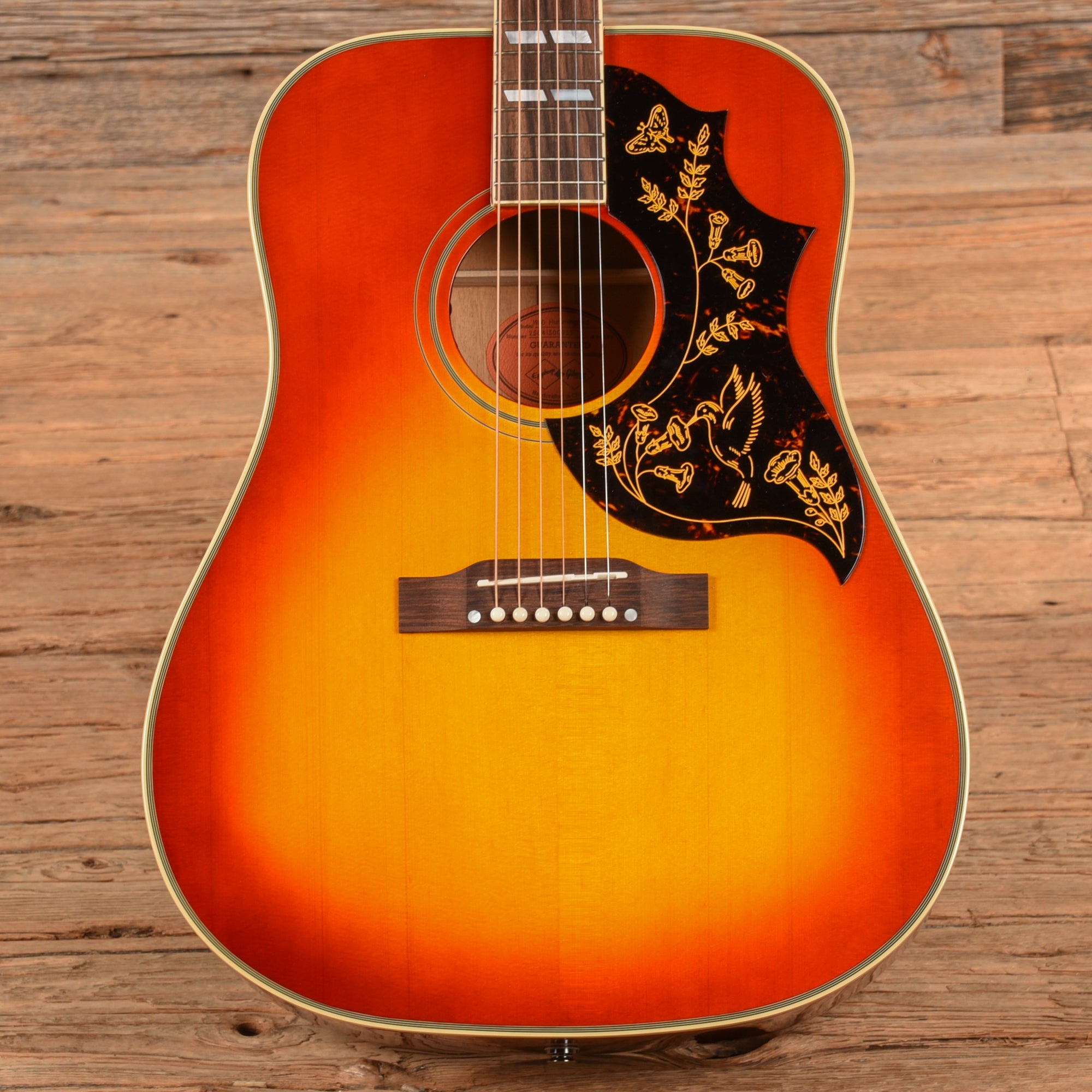 Epiphone Inspired by Gibson Custom 1960 Hummingbird Reissue Heritage Cherry Sunburst Acoustic Guitars / Dreadnought