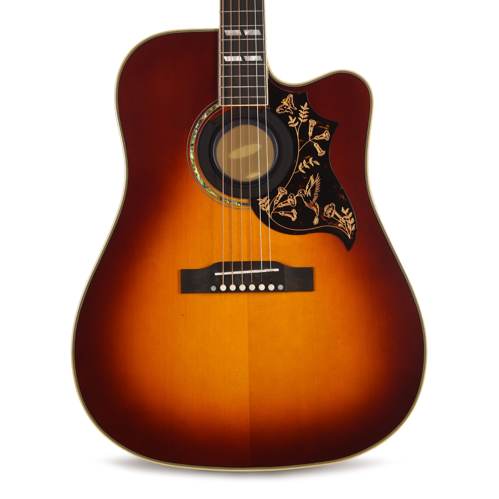 Epiphone Inspired by Gibson Custom Hummingbird Deluxe EC Autumn Burst Acoustic Guitars / Dreadnought