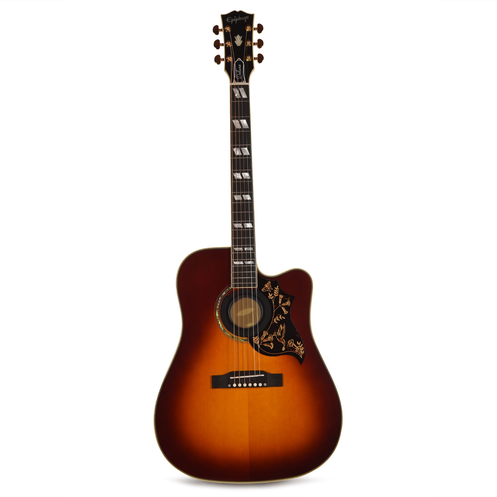 Epiphone Inspired by Gibson Custom Hummingbird Deluxe EC Autumn Burst Acoustic Guitars / Dreadnought