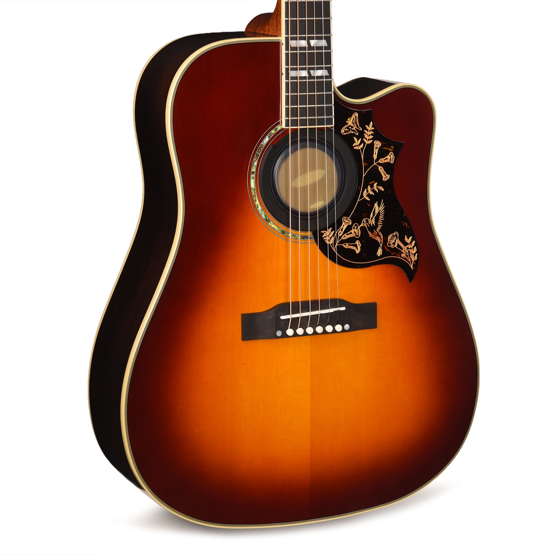 Epiphone Inspired by Gibson Custom Hummingbird Deluxe EC Autumn Burst Acoustic Guitars / Dreadnought