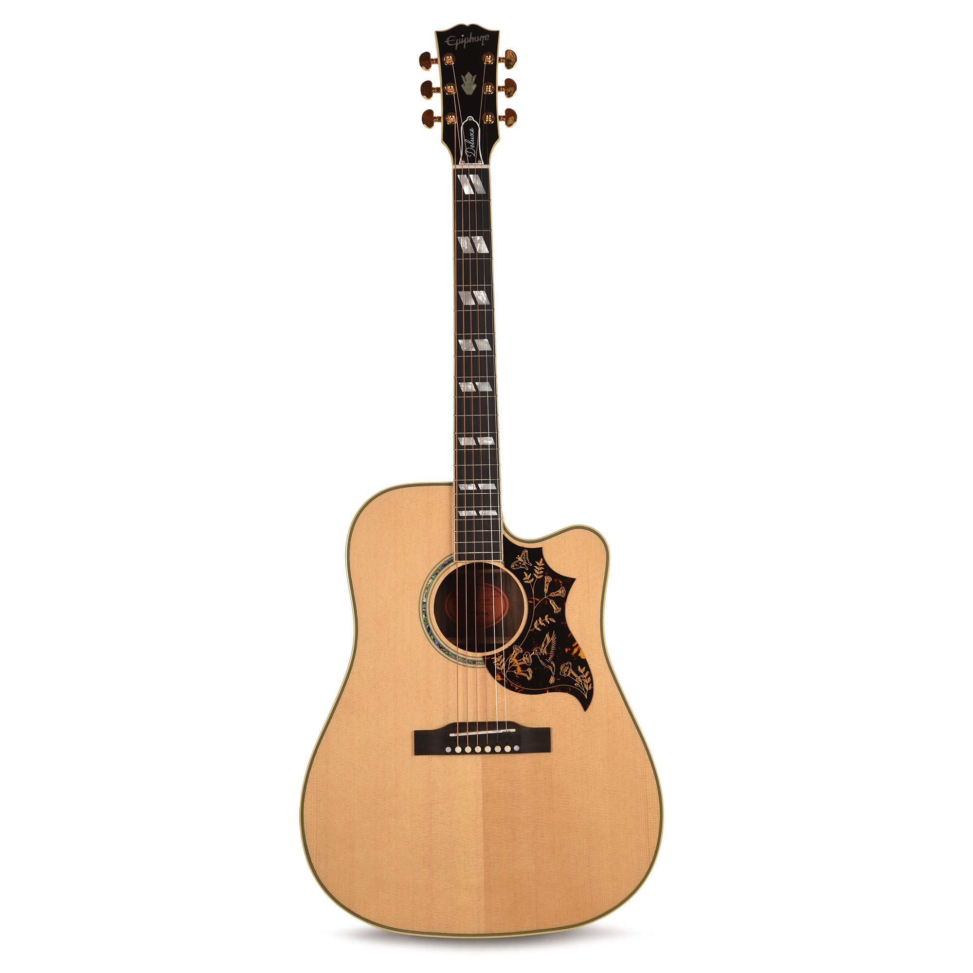 Epiphone Inspired by Gibson Custom Hummingbird Deluxe EC Natural Acoustic Guitars / Dreadnought