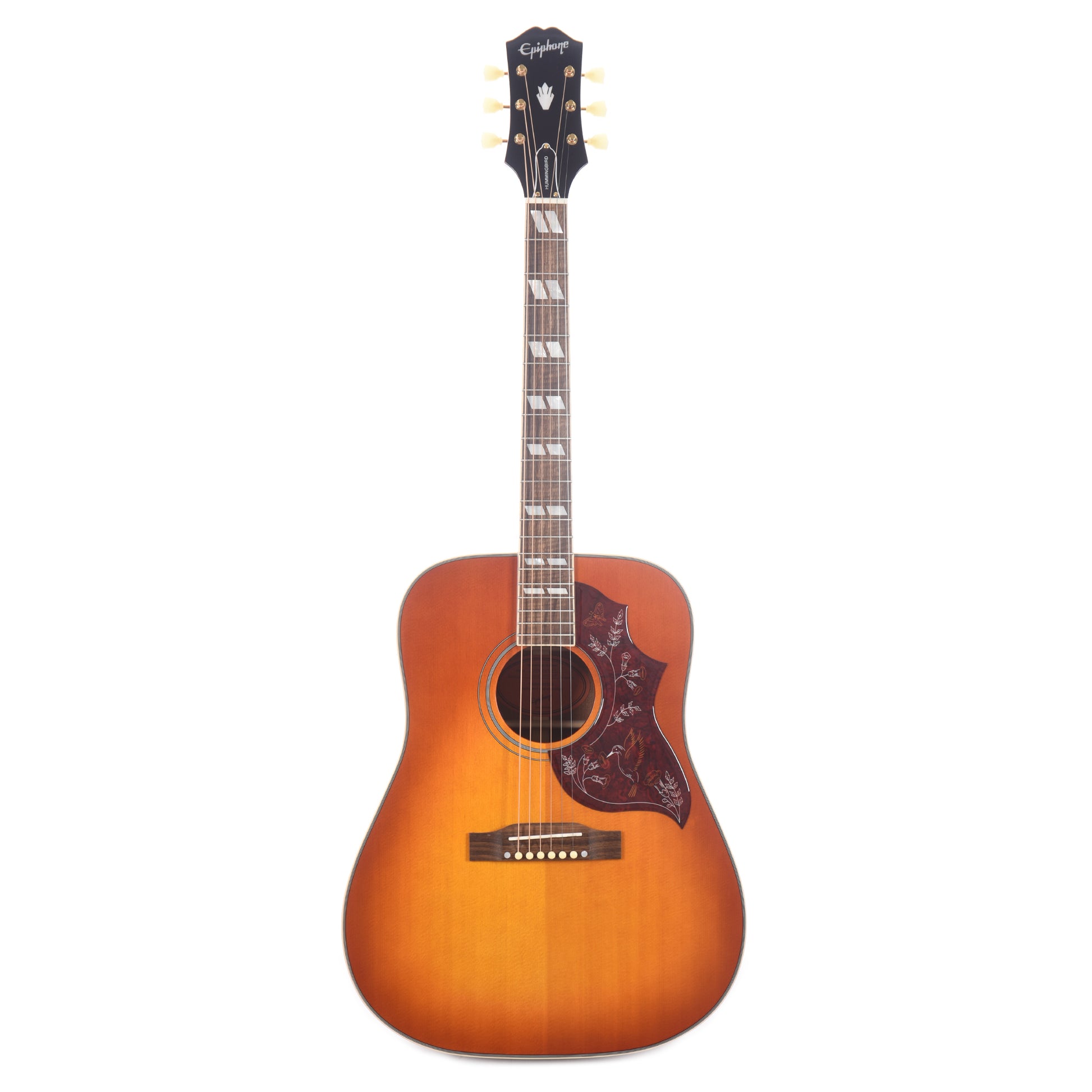 Epiphone Inspired by Gibson Hummingbird Aged Cherry Sunburst Gloss w/Fishman Sonicore Acoustic Guitars / Dreadnought