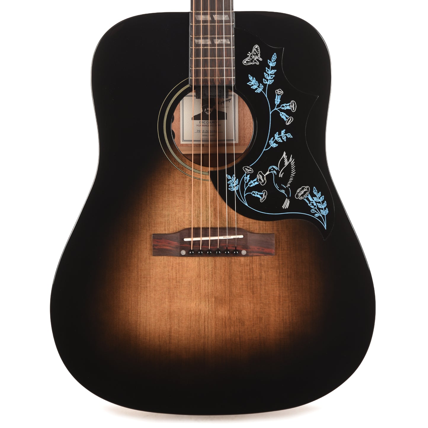 Epiphone Artist Eric Church Hummingbird Dark Studio Cobra Burst Acoustic Guitars