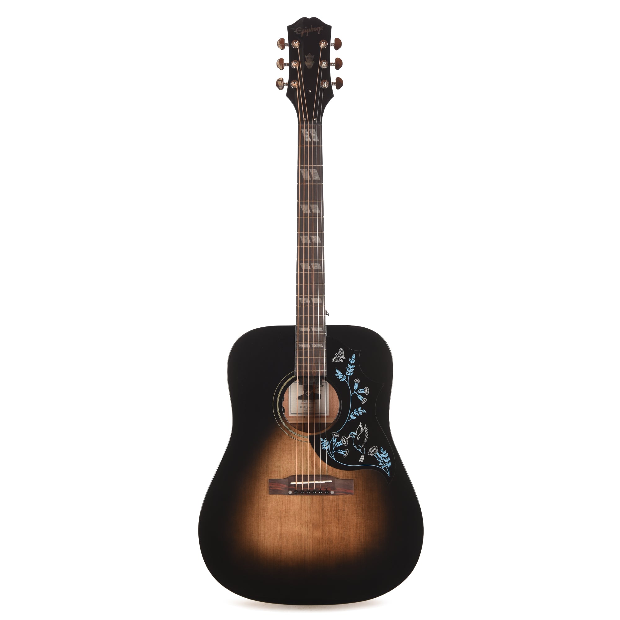 Epiphone Artist Eric Church Hummingbird Dark Studio Cobra Burst Acoustic Guitars