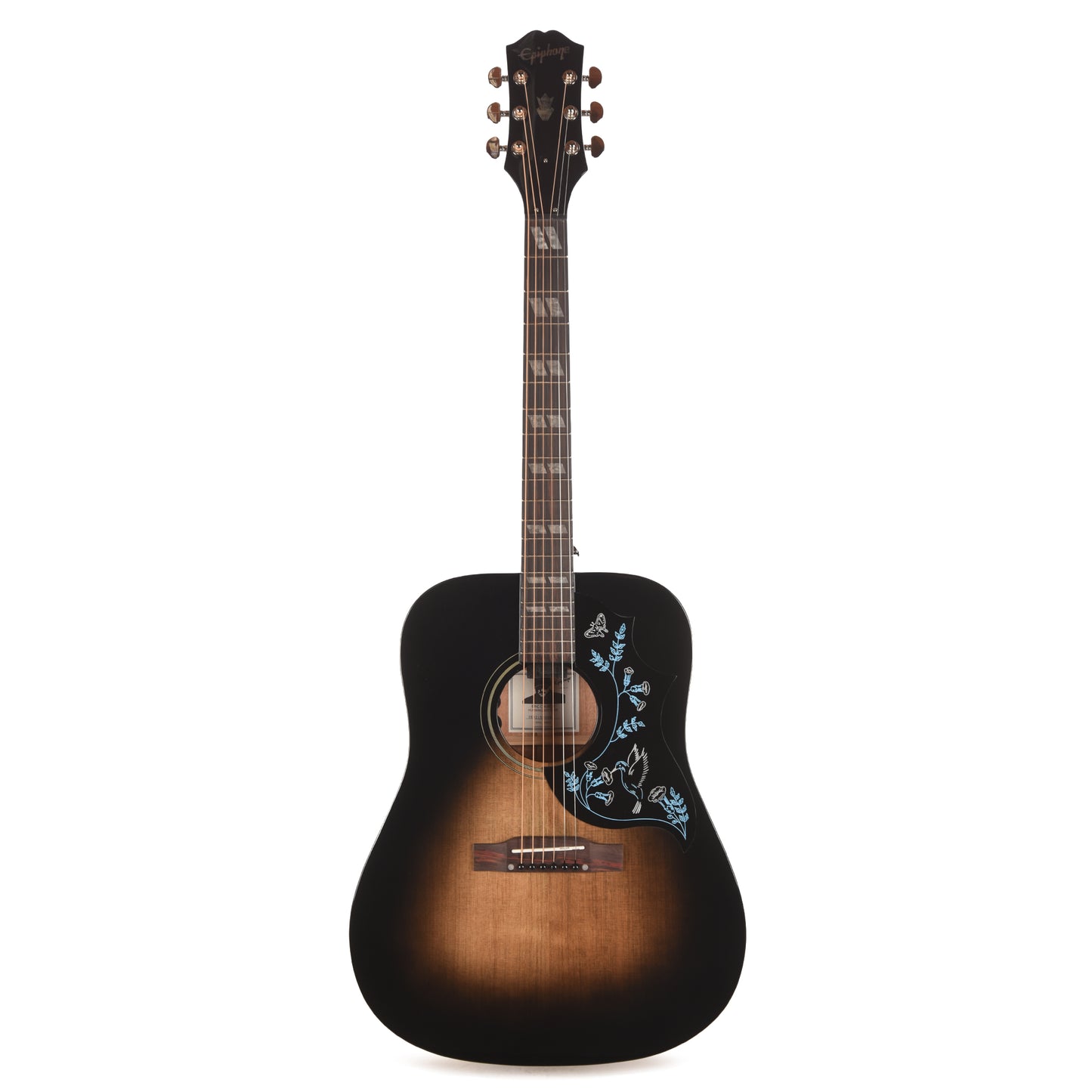 Epiphone Artist Eric Church Hummingbird Dark Studio Cobra Burst Acoustic Guitars