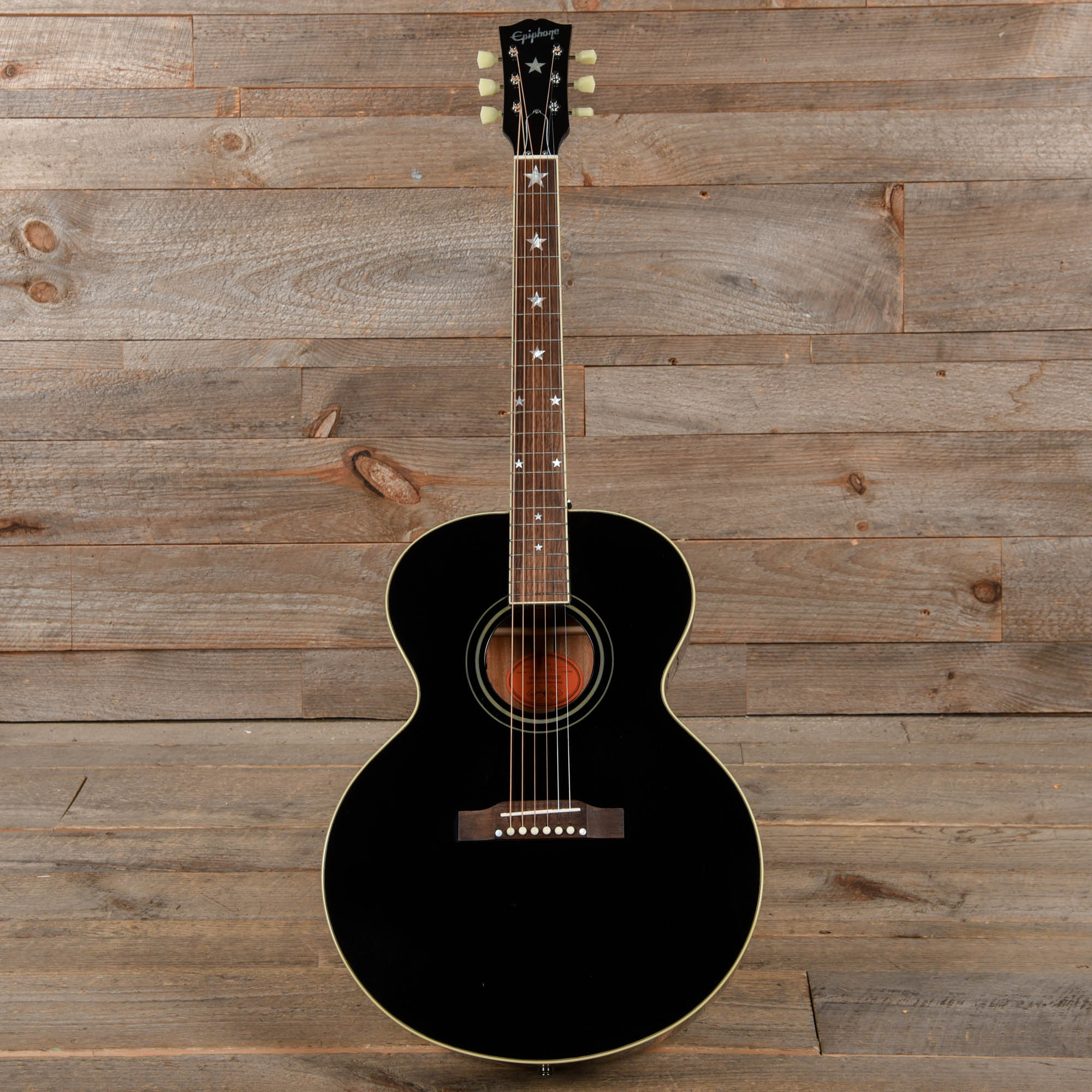 Epiphone Inspired by Gibson Custom J-180 LS Ebony Acoustic Guitars / Jumbo