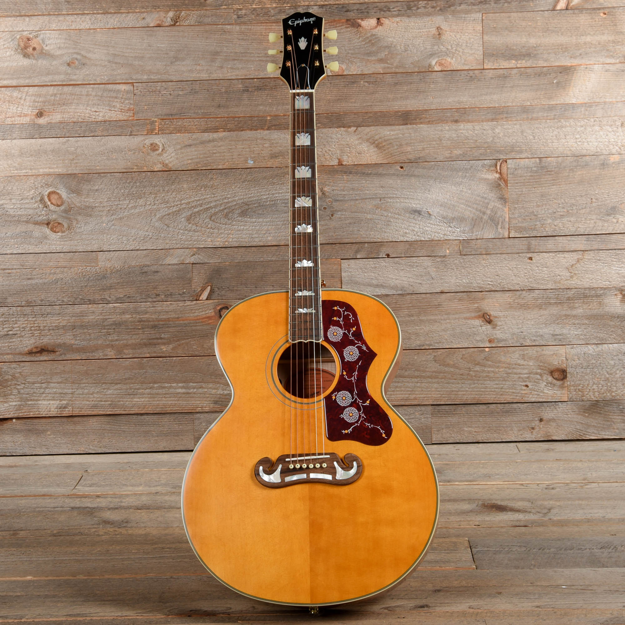 Epiphone Inspired by Gibson J-200 Aged Natural Antique Gloss w/Fishman Sonicore Acoustic Guitars / Jumbo