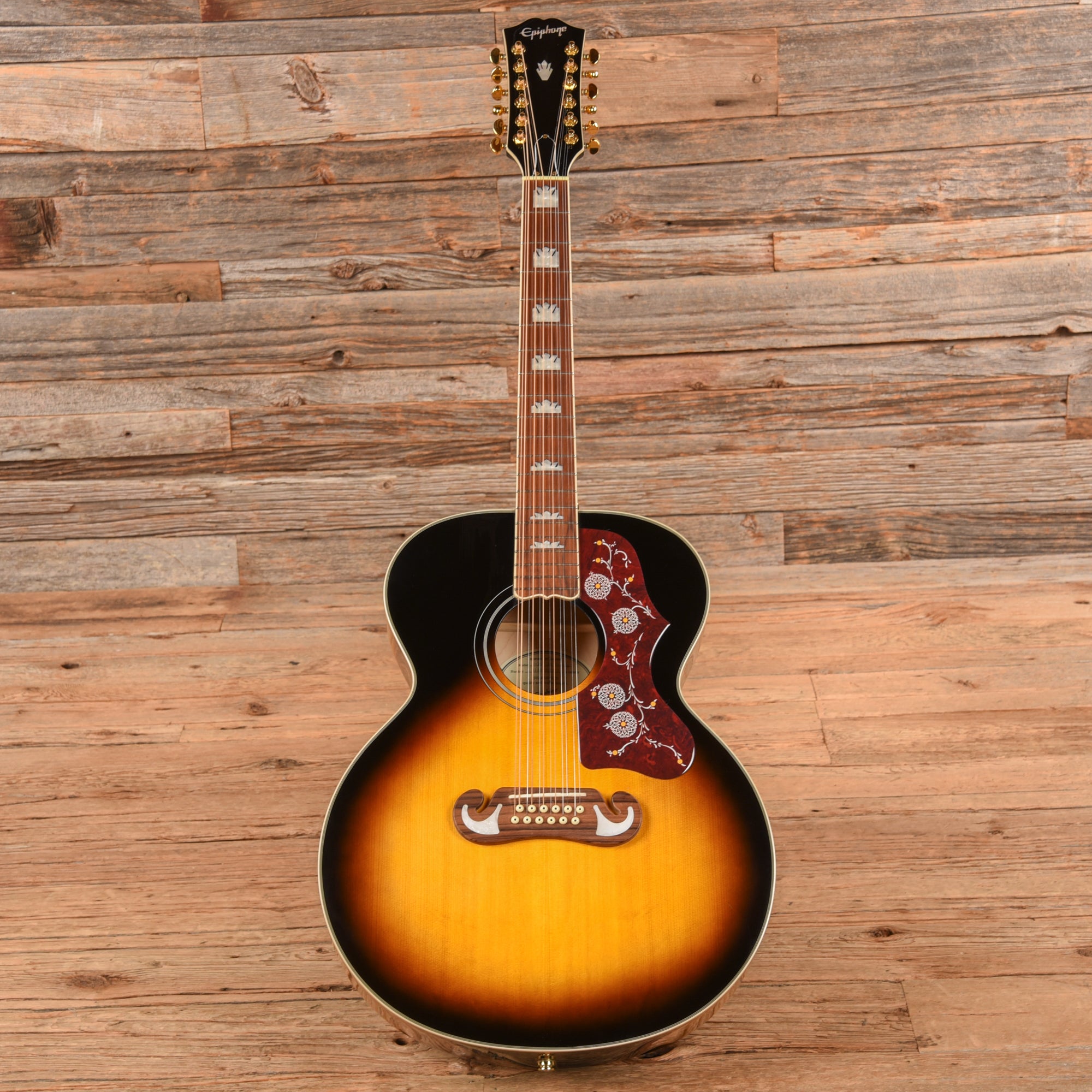 Epiphone J-200 12 String Sunburst - Dave Amato of REO Speedwagon Acoustic Guitars / Jumbo