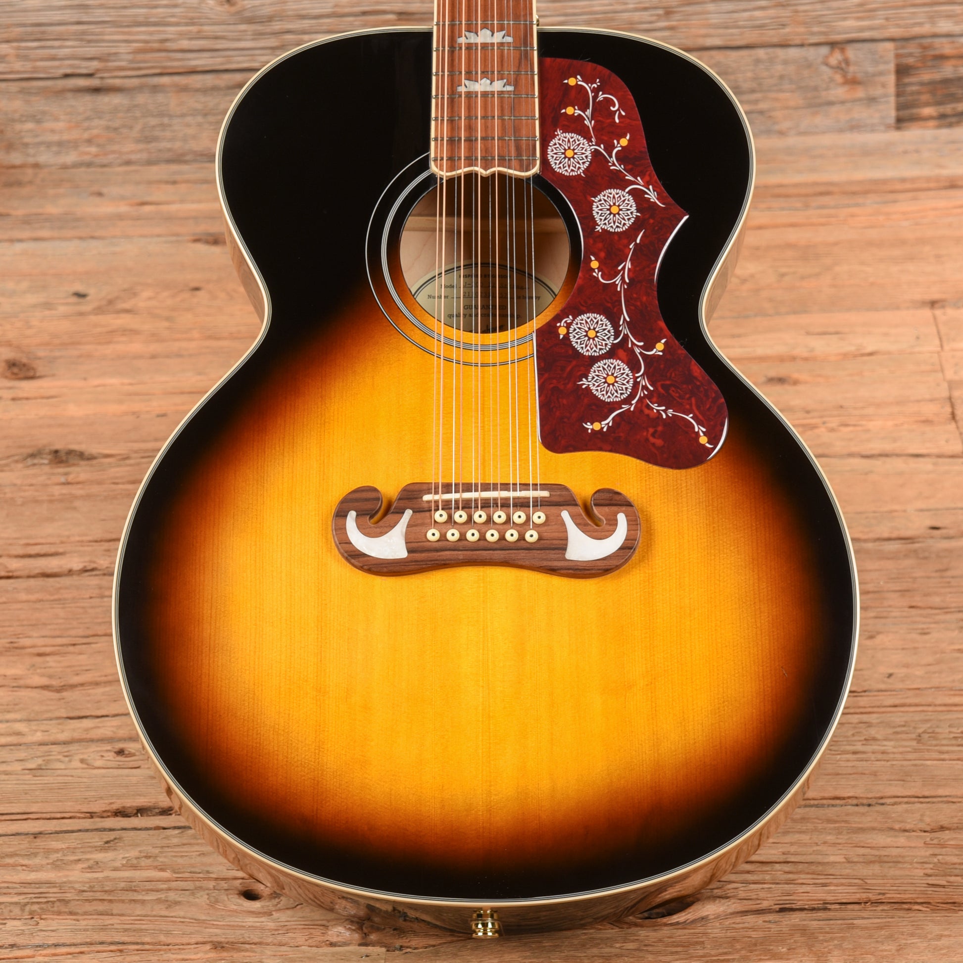 Epiphone J-200 12 String Sunburst - Dave Amato of REO Speedwagon Acoustic Guitars / Jumbo
