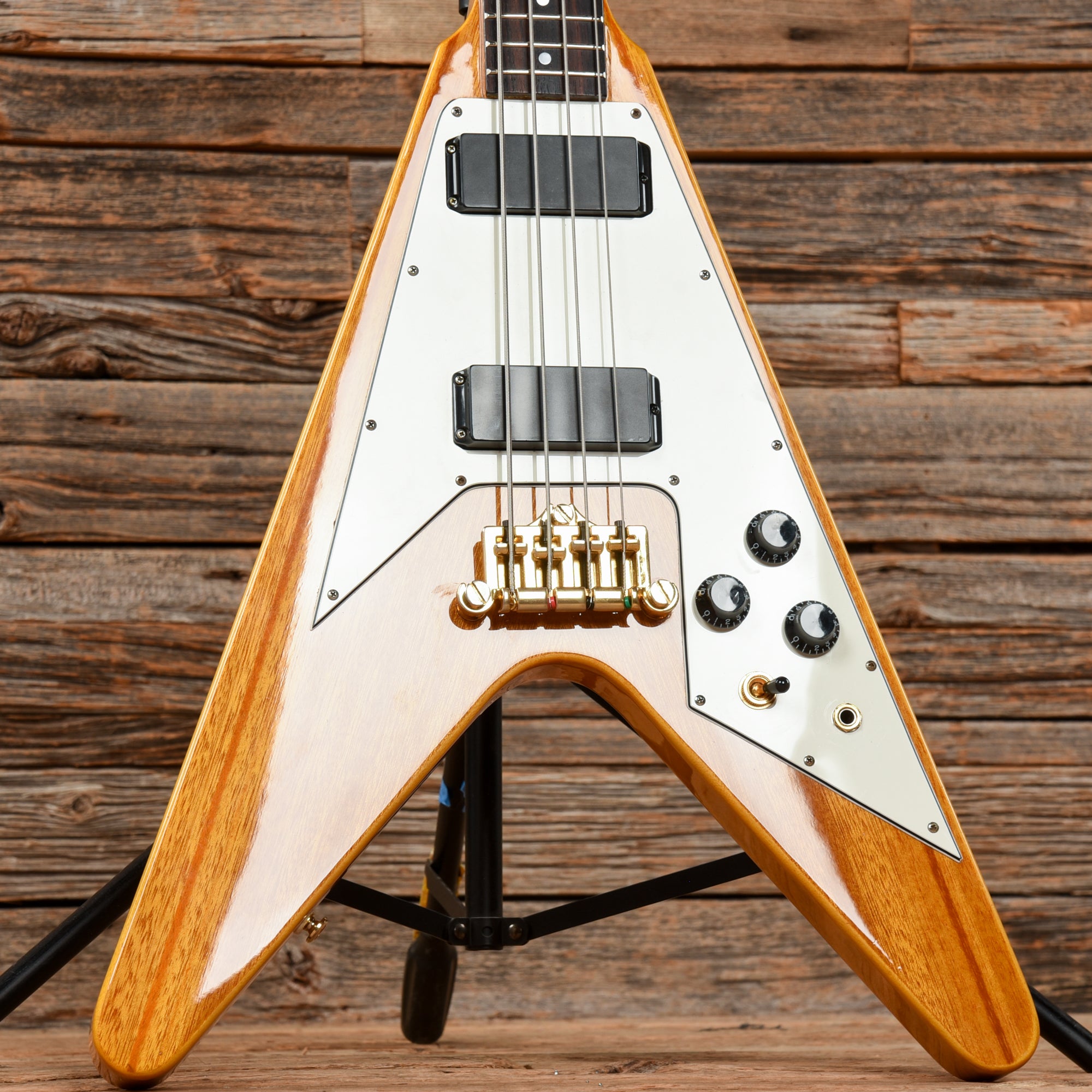 Epiphone Korina Flying V Bass Natural 1999 Bass Guitars / 4-String