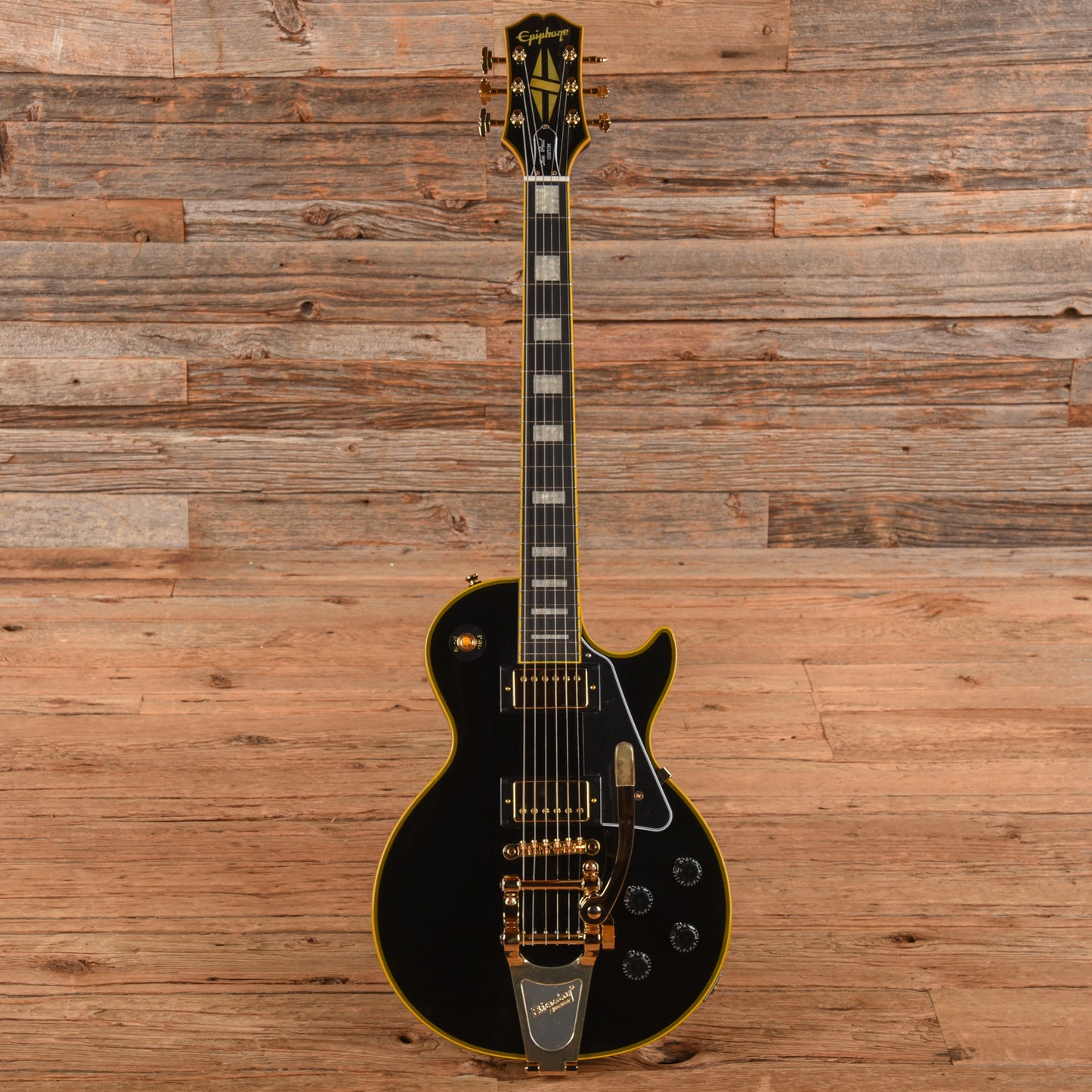 Epiphone Artist Joe Bonamassa ‘59 Les Paul Custom Antique Ebony w/Nerdville Hardshell Case Electric Guitars