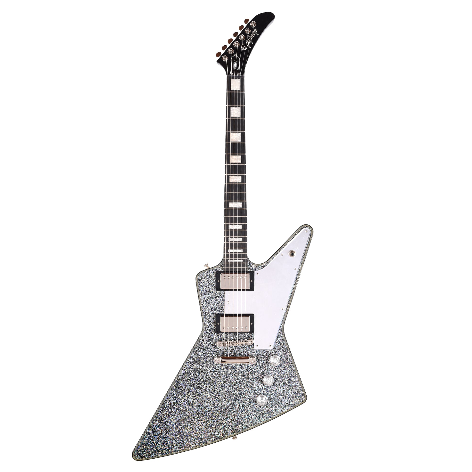 Epiphone Artist Lzzy Hale Explorer Custom Black Diamond Holographic Sparkle Electric Guitars