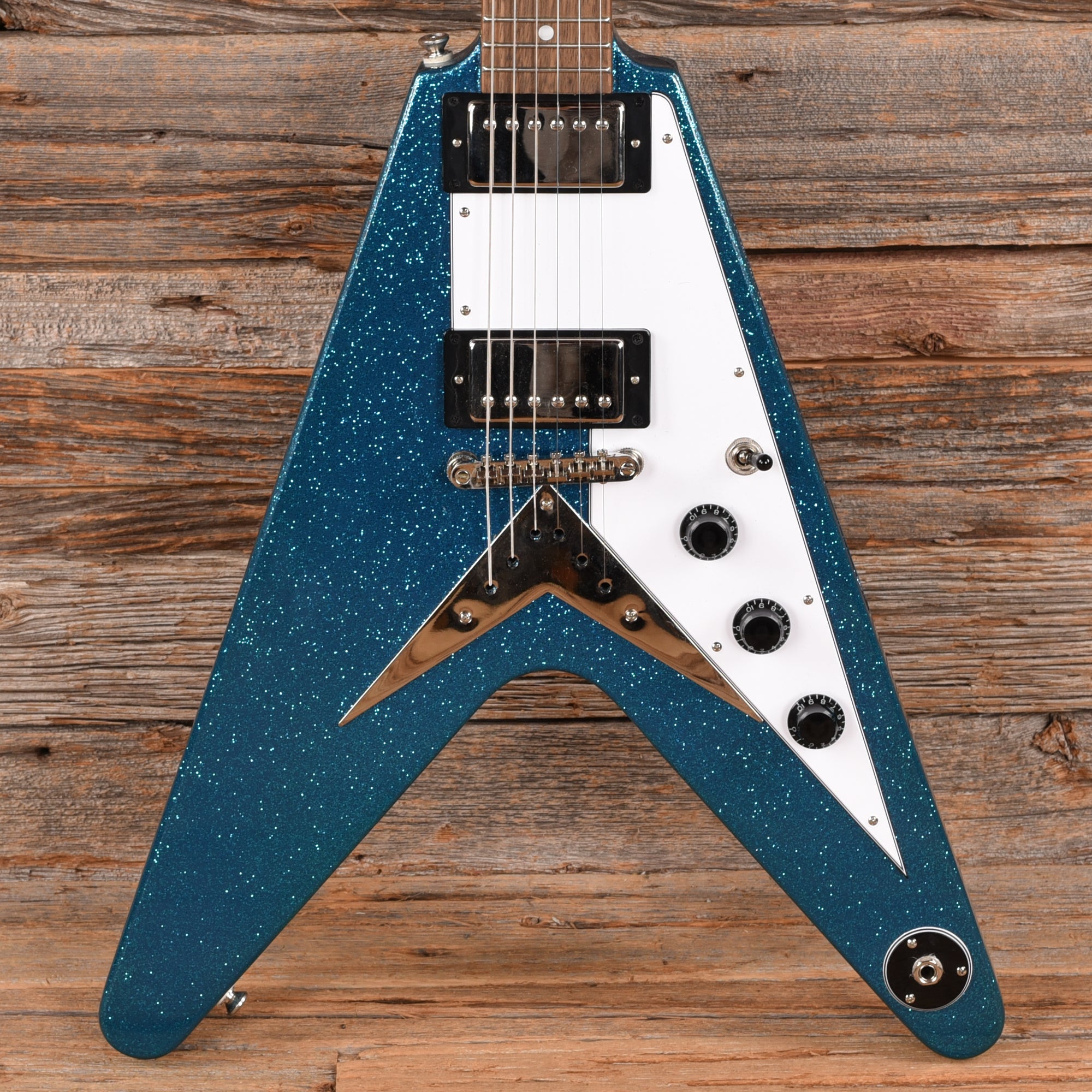Epiphone Flying V Blue Sparkle 2024 Electric Guitars