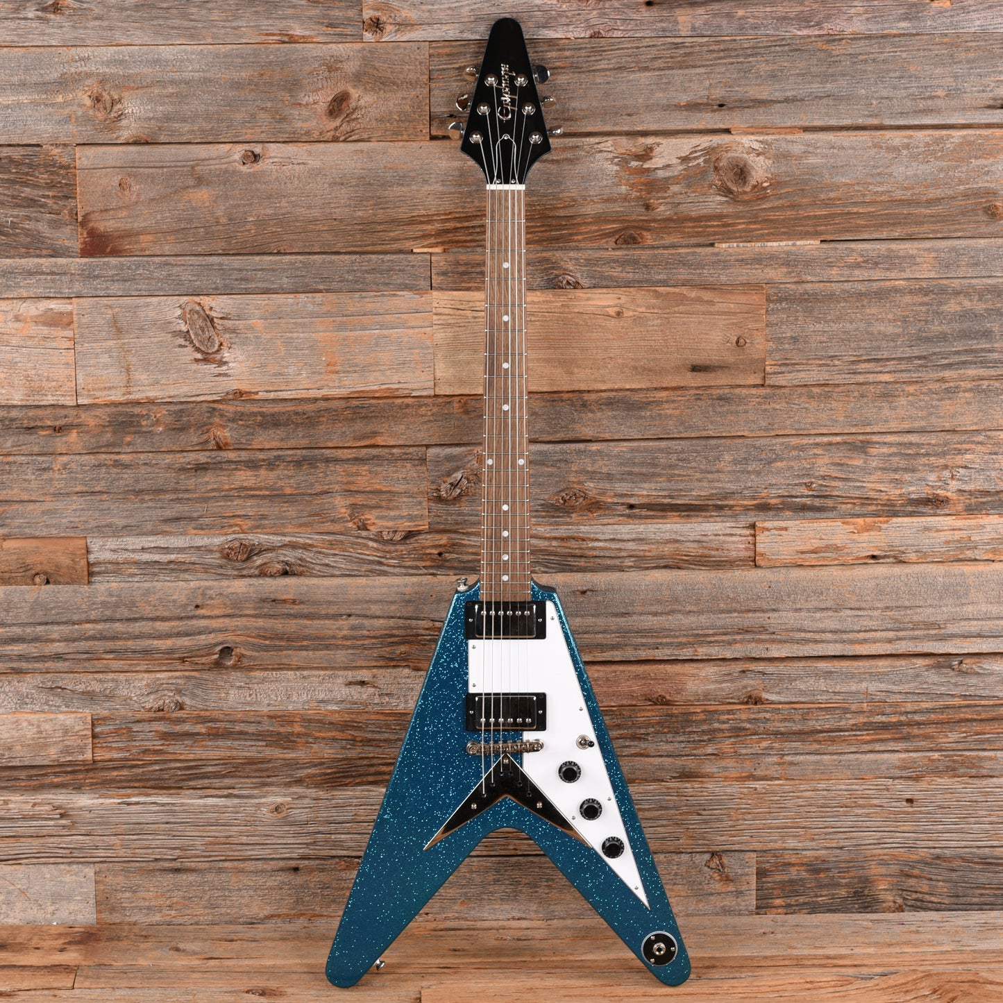 Epiphone Flying V Blue Sparkle 2024 Electric Guitars