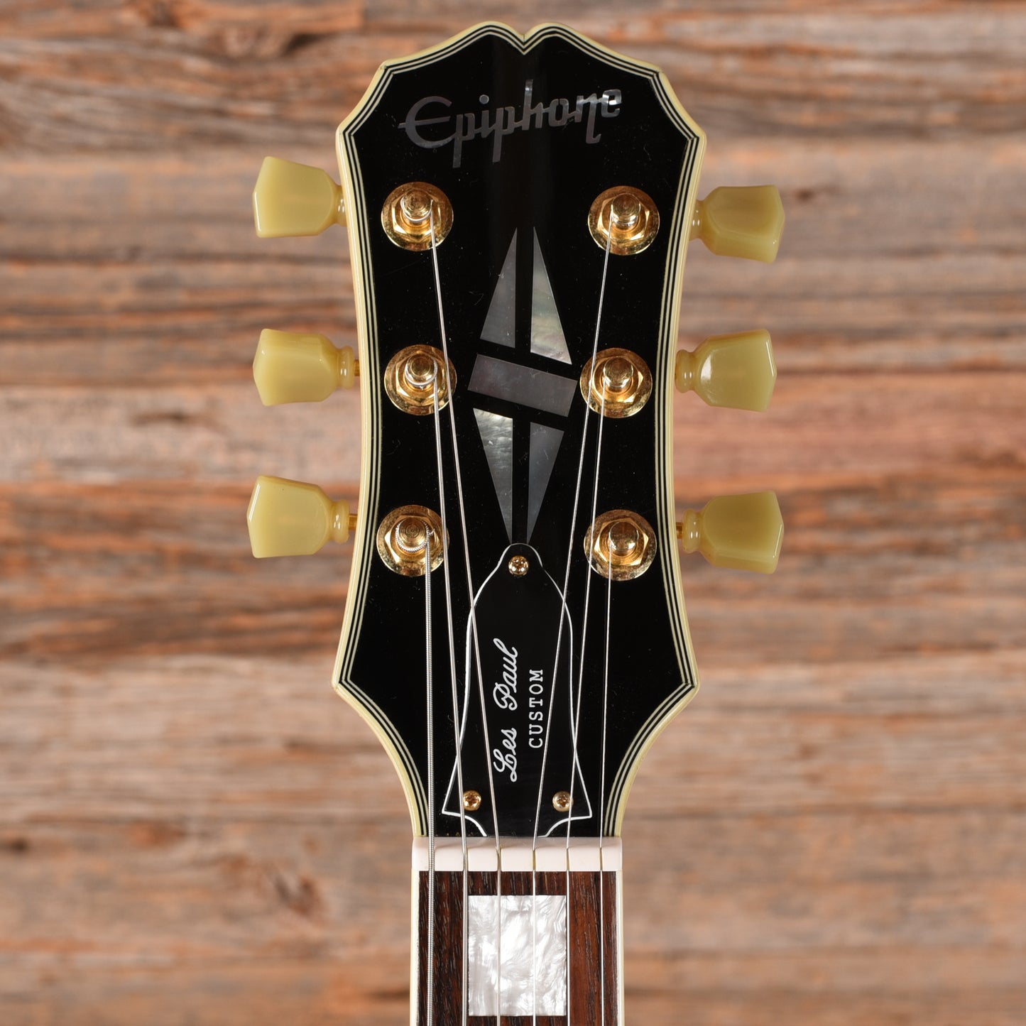 Epiphone G-400 Les Paul Custom Antique Ivory 2001 Electric Guitars
