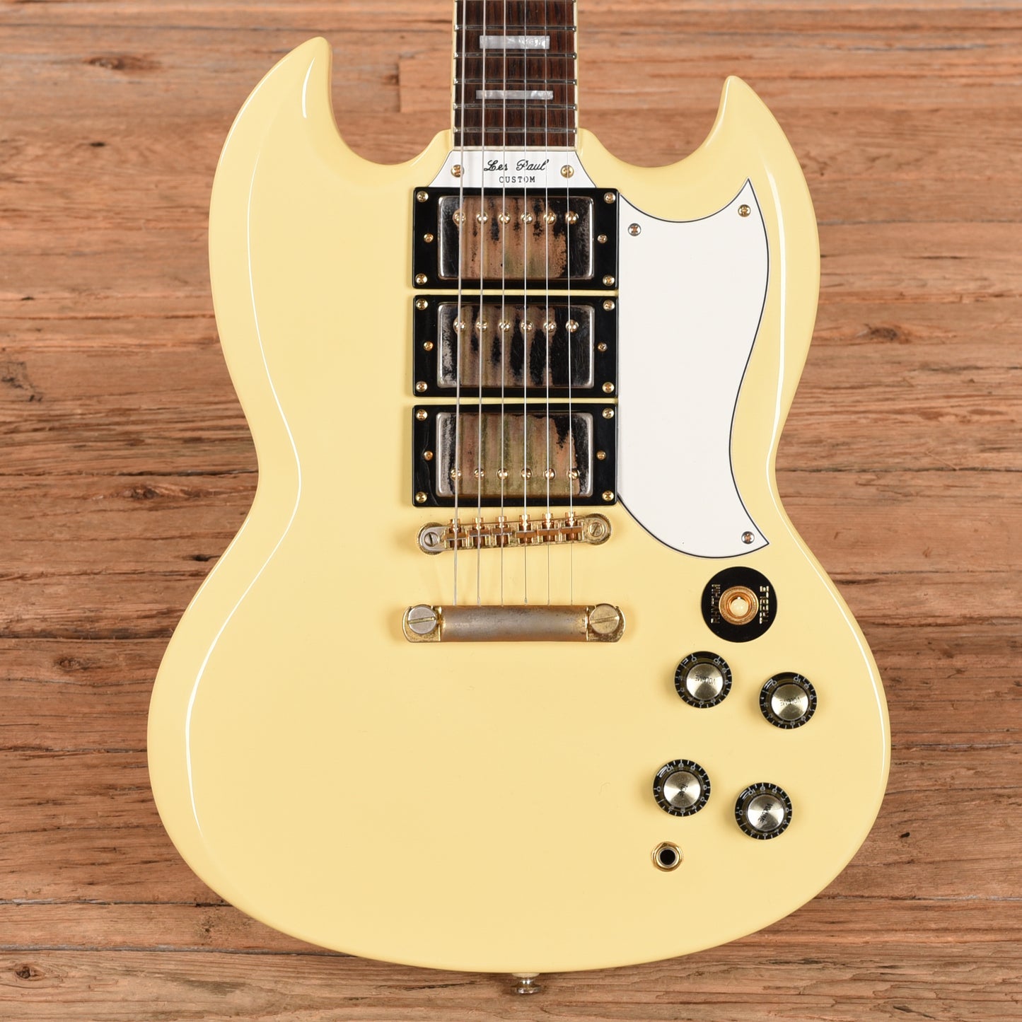 Epiphone G-400 Les Paul Custom Antique Ivory 2001 Electric Guitars