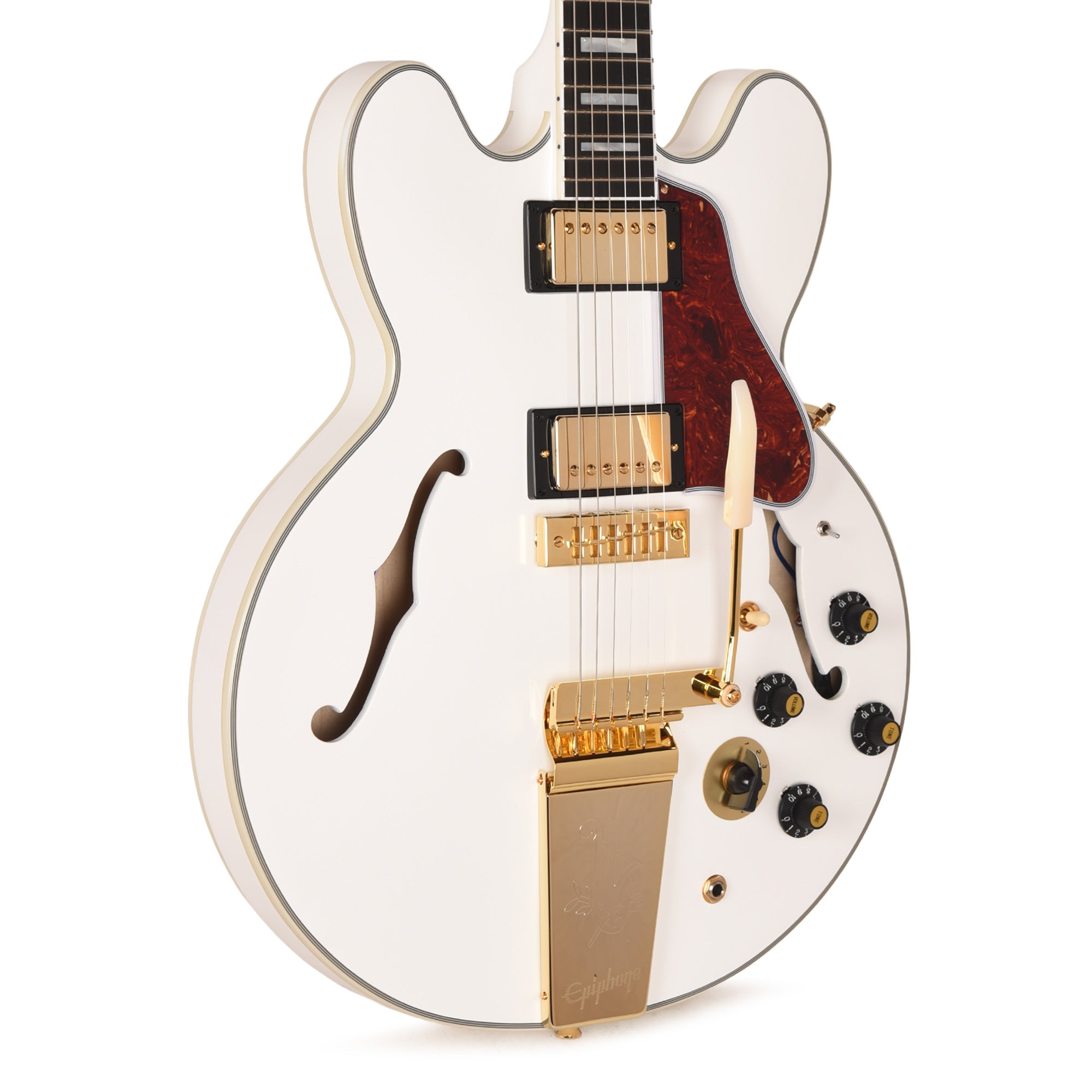 Epiphone IGC Alex Lifeson 1976 ES-355 Reissue Alpine White Electric Guitars