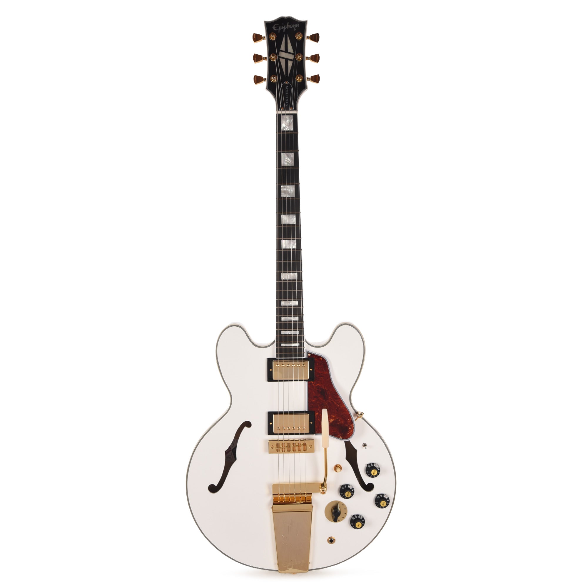 Epiphone IGC Alex Lifeson 1976 ES-355 Reissue Alpine White Electric Guitars