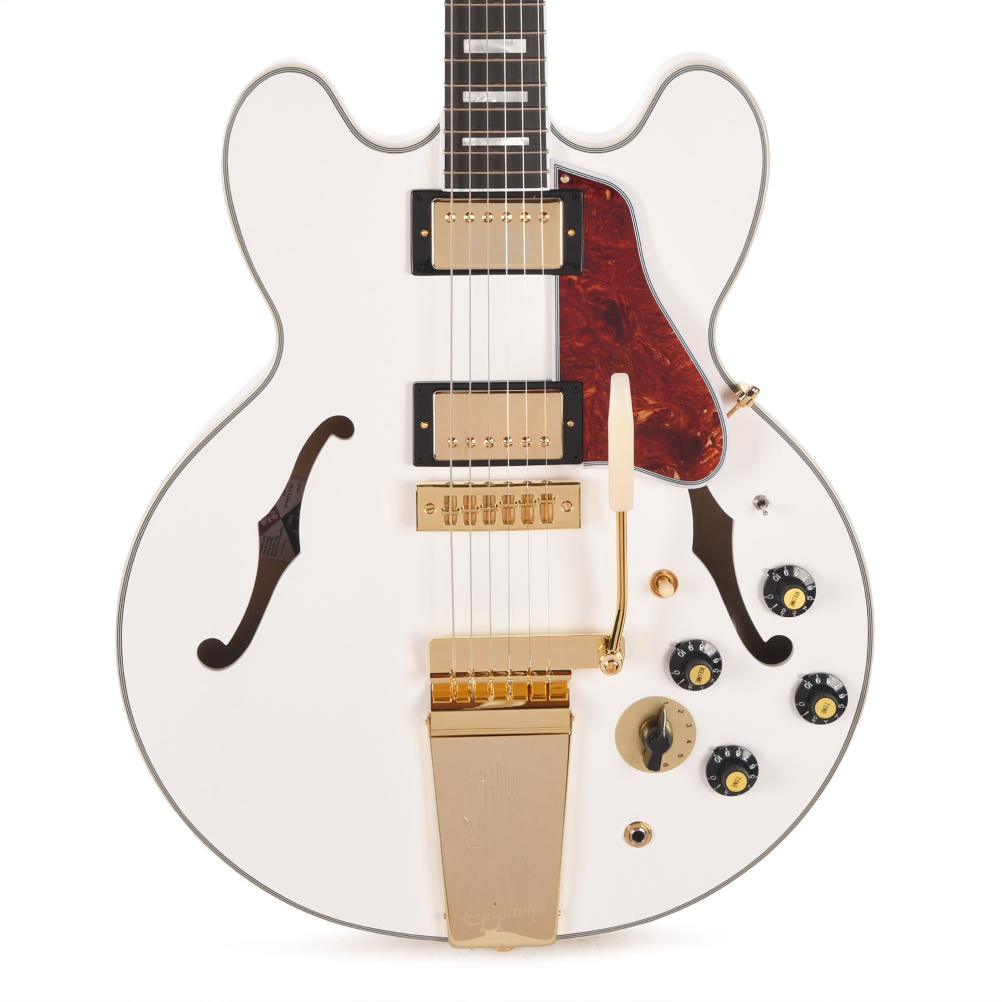 Epiphone IGC Alex Lifeson 1976 ES-355 Reissue Alpine White Electric Guitars