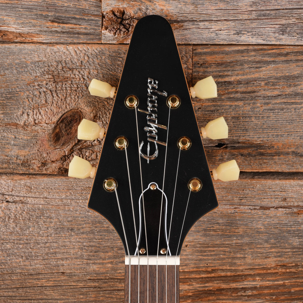 Epiphone Inpsired by Gibson Custom 58 Korina Flying V Korina 2022 Electric Guitars