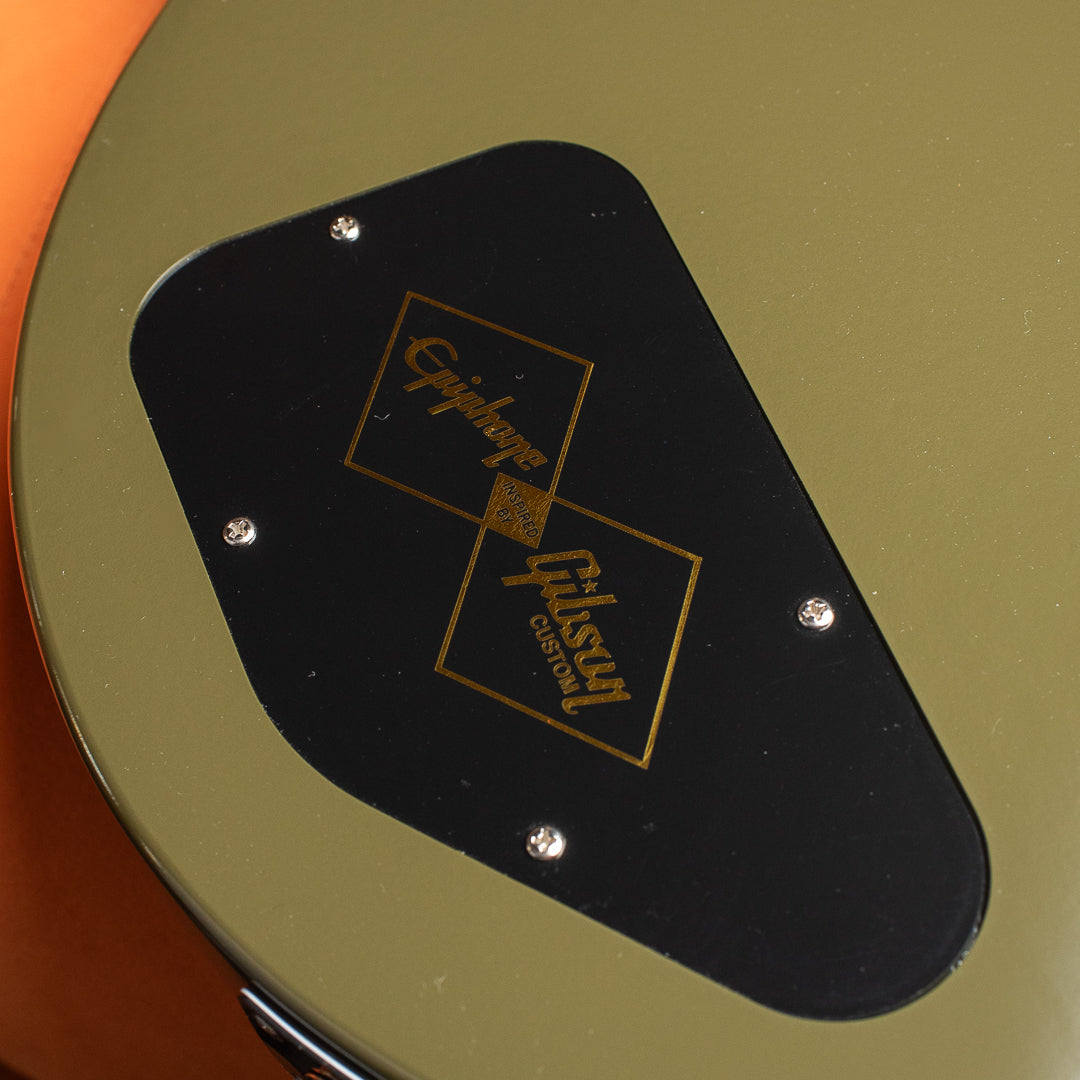 Epiphone Inspired by Gibson Custom 1960 Les Paul Special Double Cut Reissue Olive Drab w/Gibson Custom Underwound P-90 Soapbars Electric Guitars