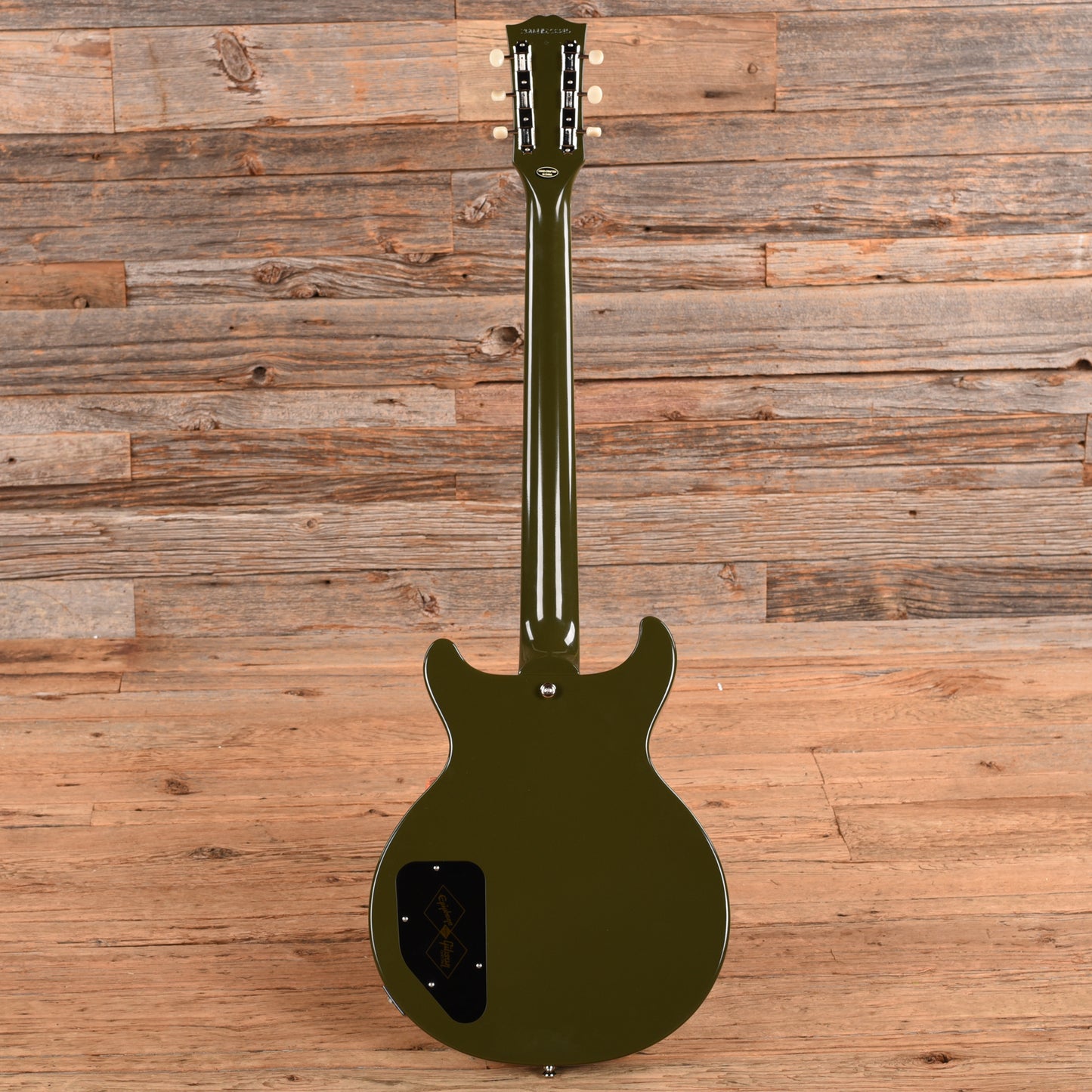 Epiphone Inspired by Gibson Custom 1960 Les Paul Special Double Cut Reissue Olive Drab w/Gibson Custom Underwound P-90 Soapbars Electric Guitars
