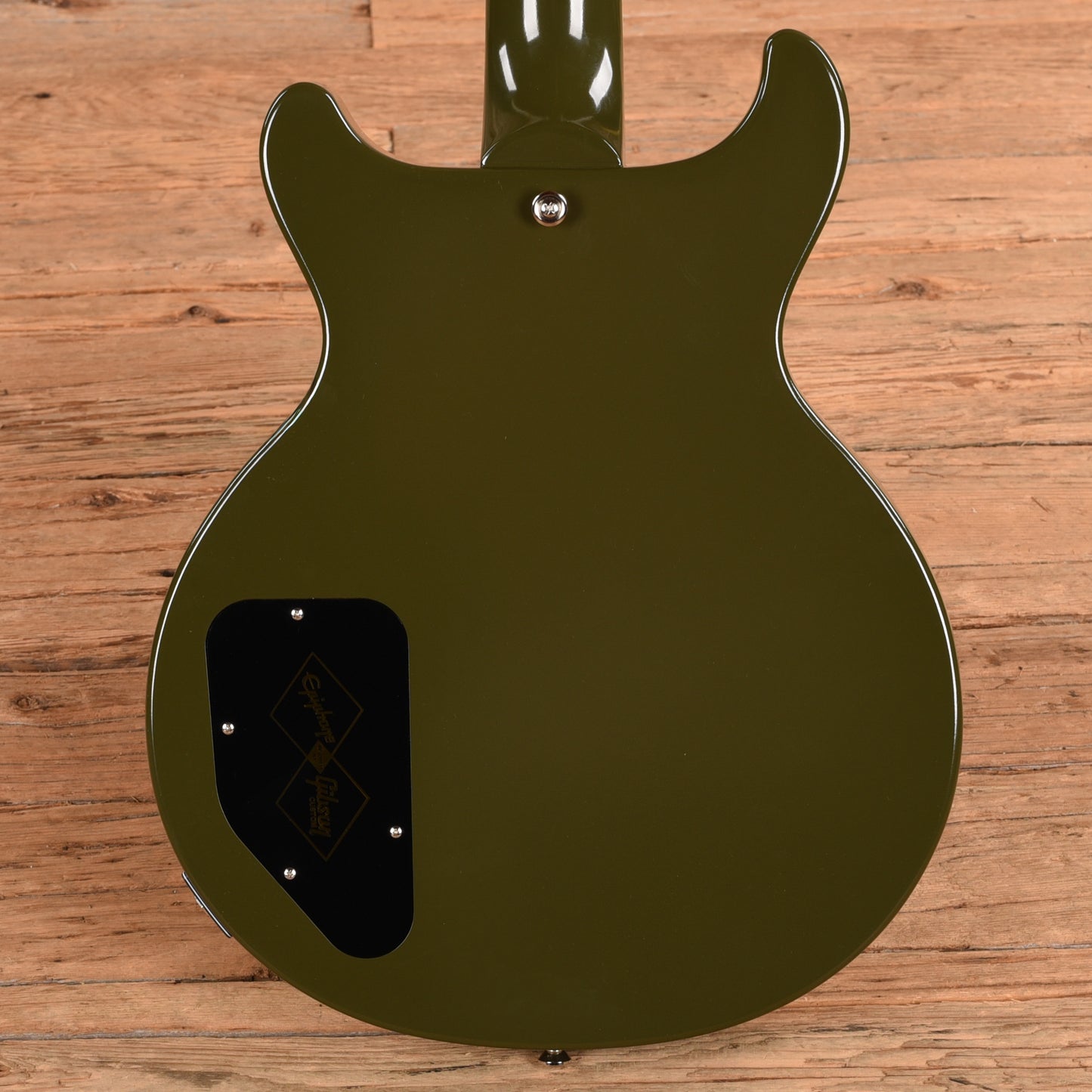 Epiphone Inspired by Gibson Custom 1960 Les Paul Special Double Cut Reissue Olive Drab w/Gibson Custom Underwound P-90 Soapbars Electric Guitars