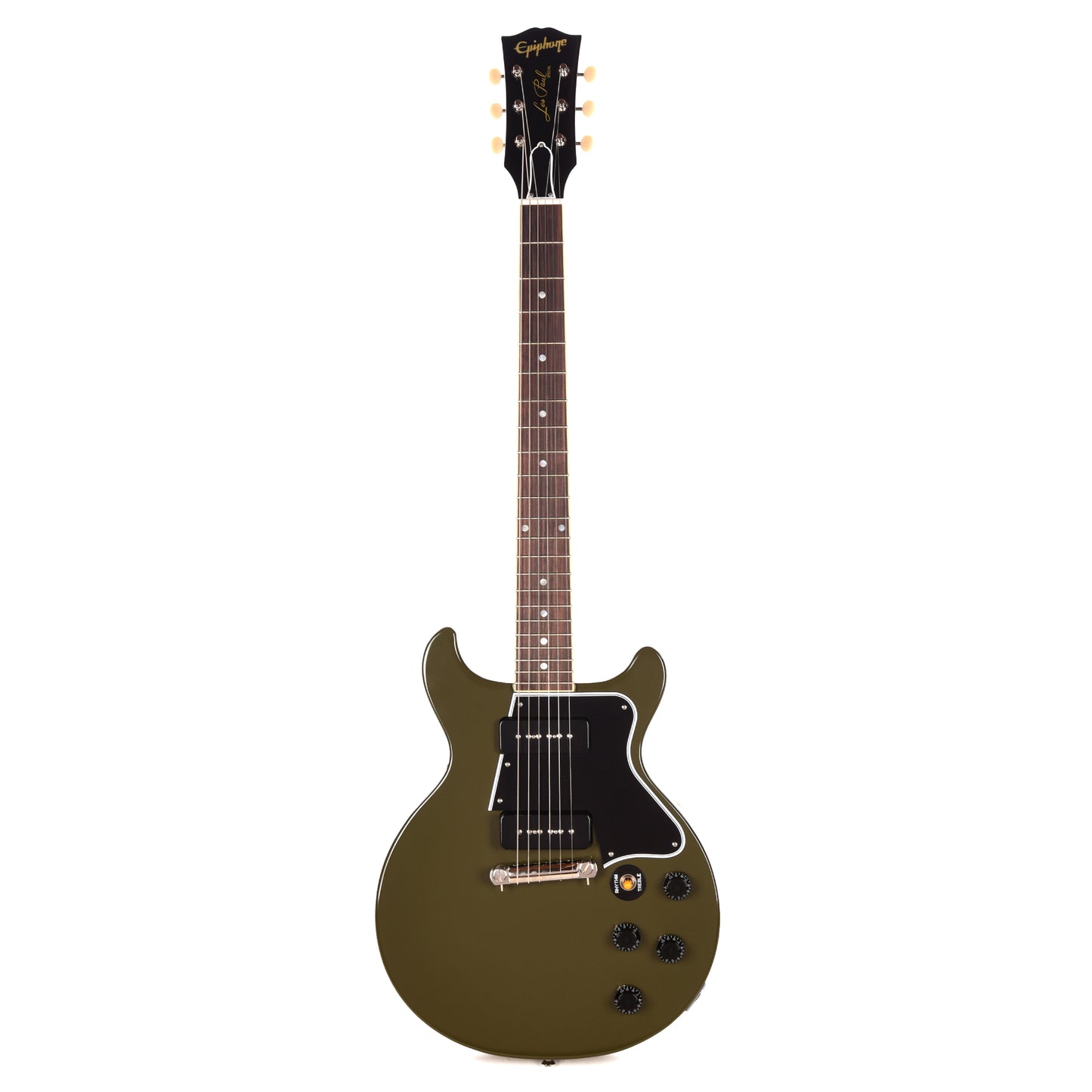 Epiphone Inspired by Gibson Custom 1960 Les Paul Special Double Cut Reissue Olive Drab w/Gibson Custom Underwound P-90 Soapbars Electric Guitars
