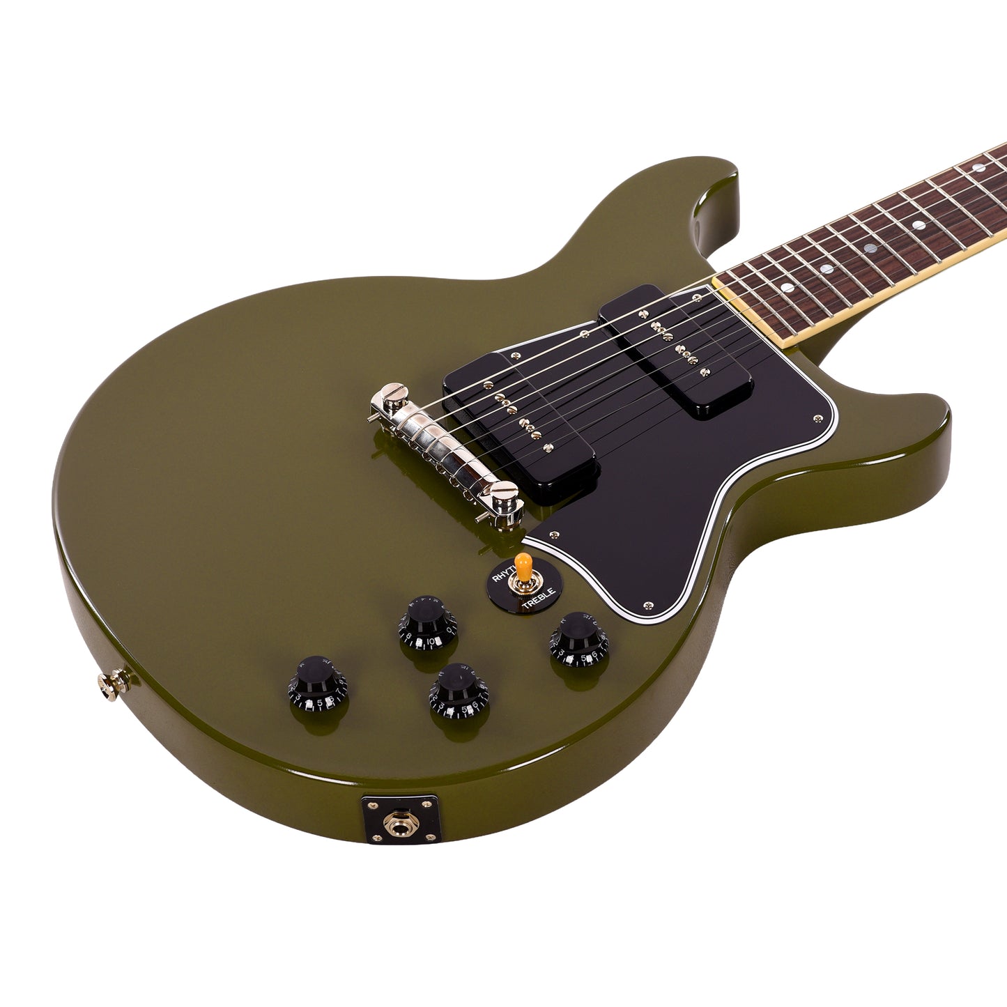 Epiphone Inspired by Gibson Custom 1960 Les Paul Special Double Cut Reissue Olive Drab w/Gibson Custom Underwound P-90 Soapbars Electric Guitars