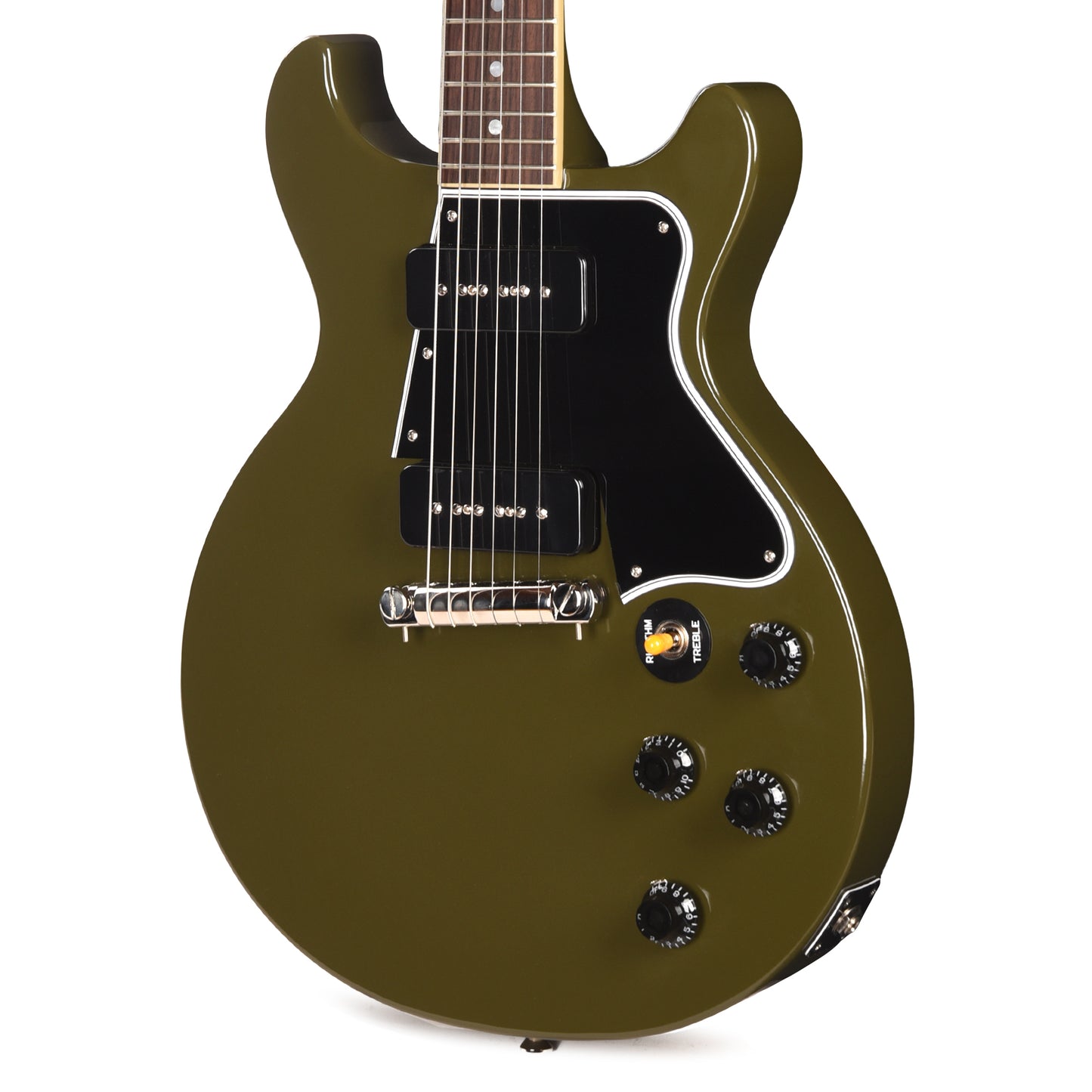 Epiphone Inspired by Gibson Custom 1960 Les Paul Special Double Cut Reissue Olive Drab w/Gibson Custom Underwound P-90 Soapbars Electric Guitars