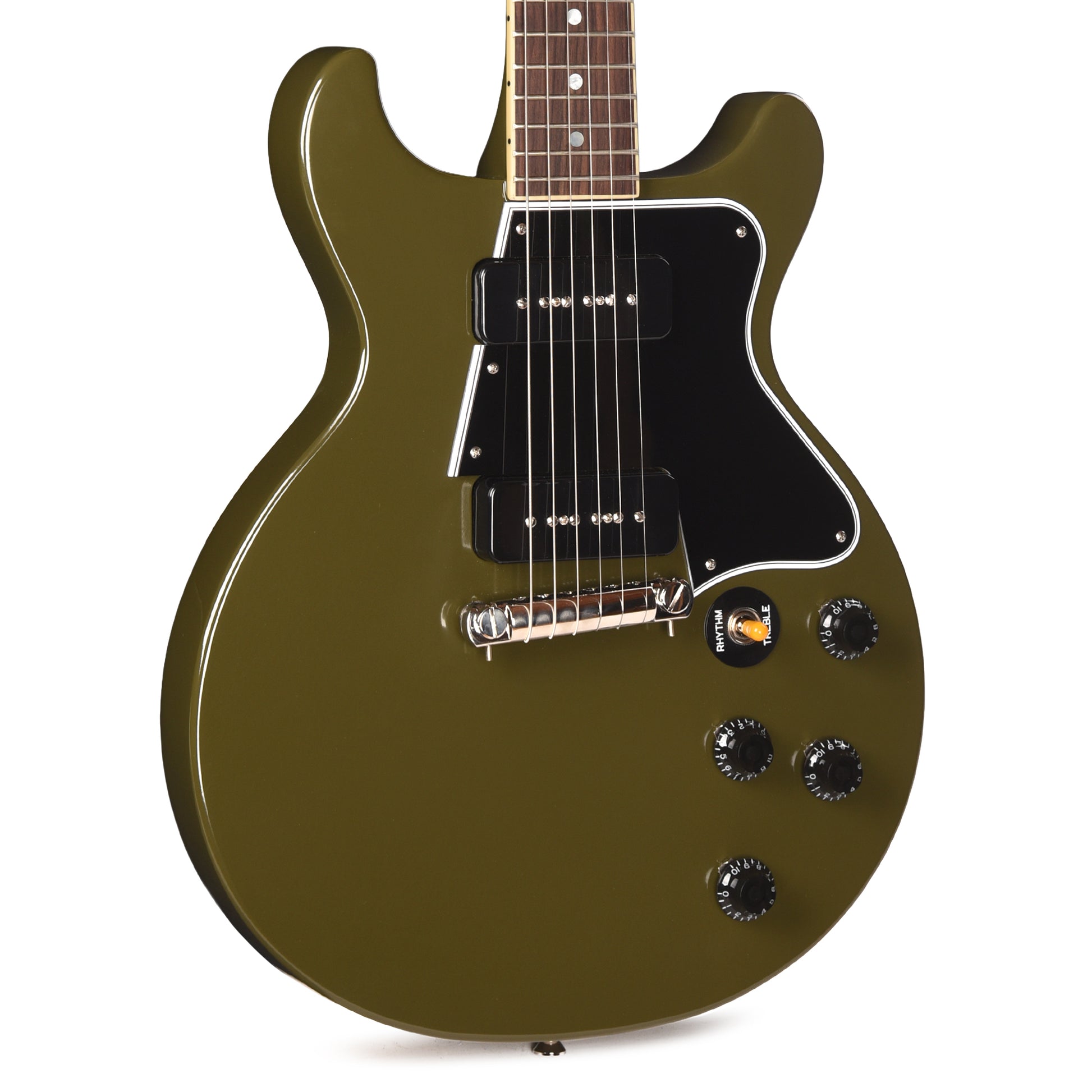 Epiphone Inspired by Gibson Custom 1960 Les Paul Special Double Cut Reissue Olive Drab w/Gibson Custom Underwound P-90 Soapbars Electric Guitars