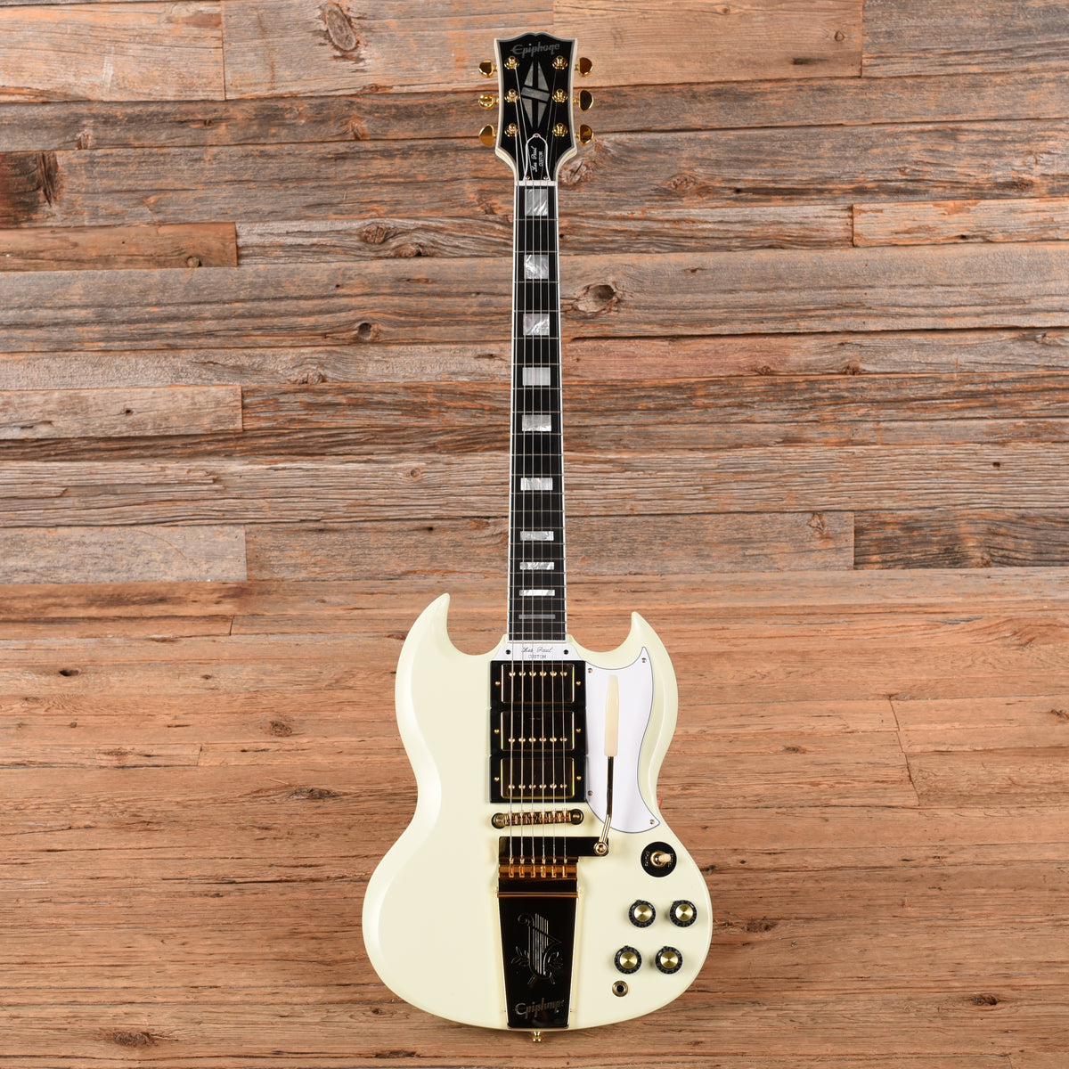 Epiphone Inspired by Gibson Custom '63 Les Paul Custom White 2025 Electric Guitars