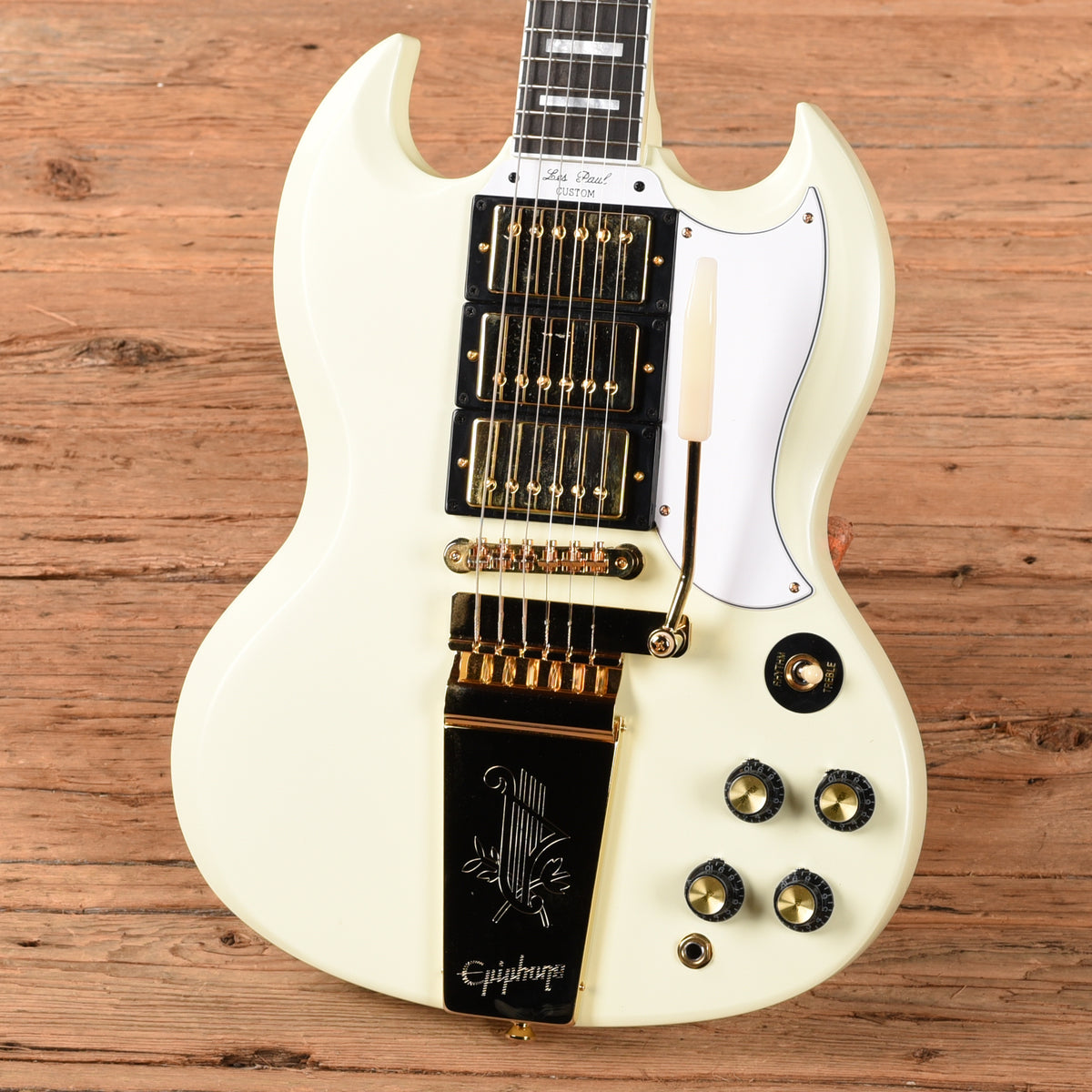 Epiphone Inspired by Gibson Custom '63 Les Paul Custom White 2025 Electric Guitars