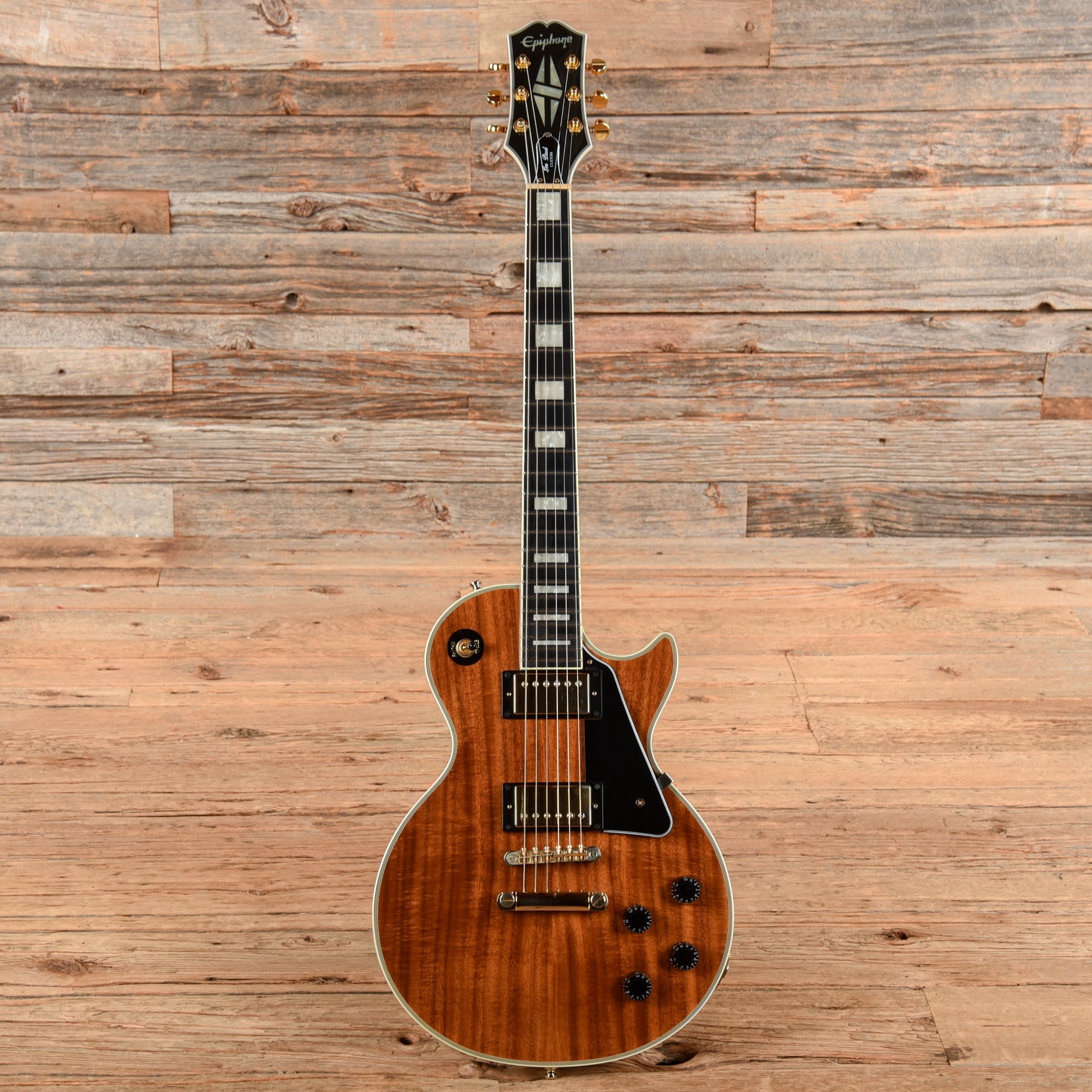 Epiphone Les Paul Custom Koa Natural 2021 Electric Guitars