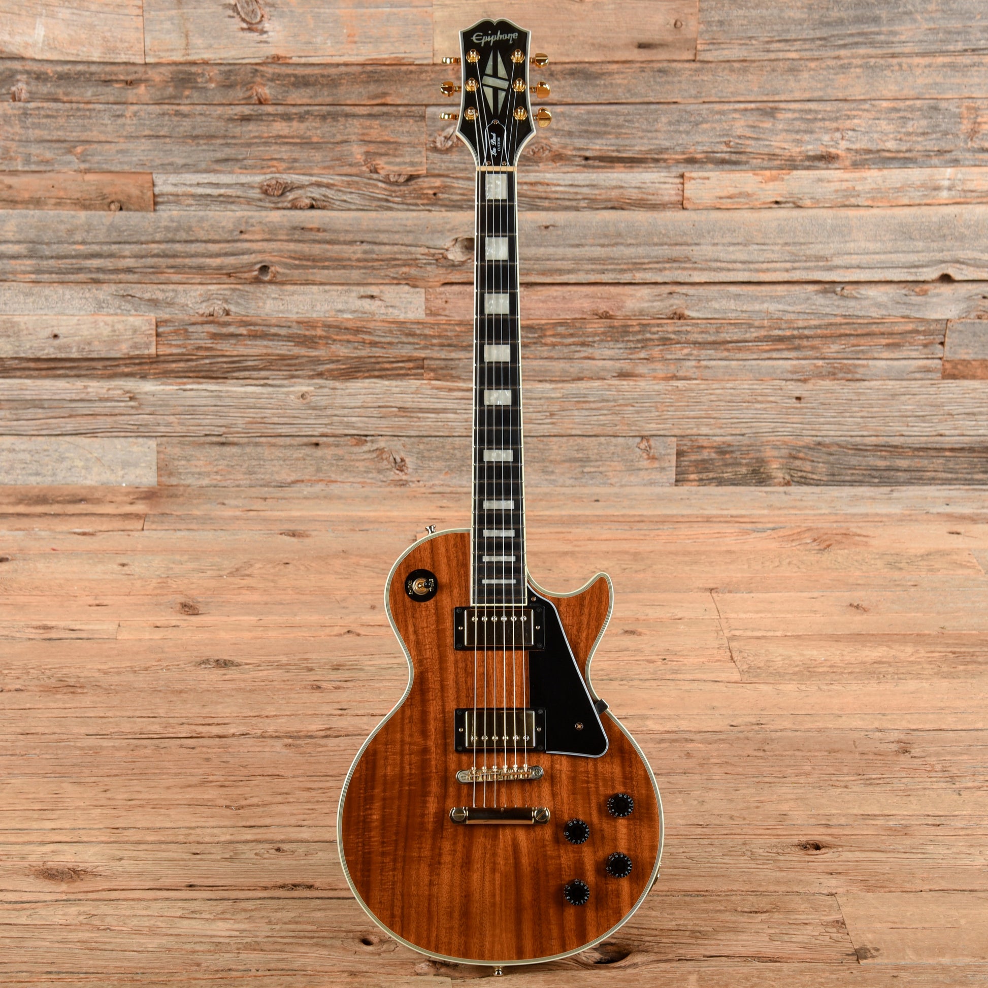 Epiphone Les Paul Custom Koa Natural 2021 Electric Guitars