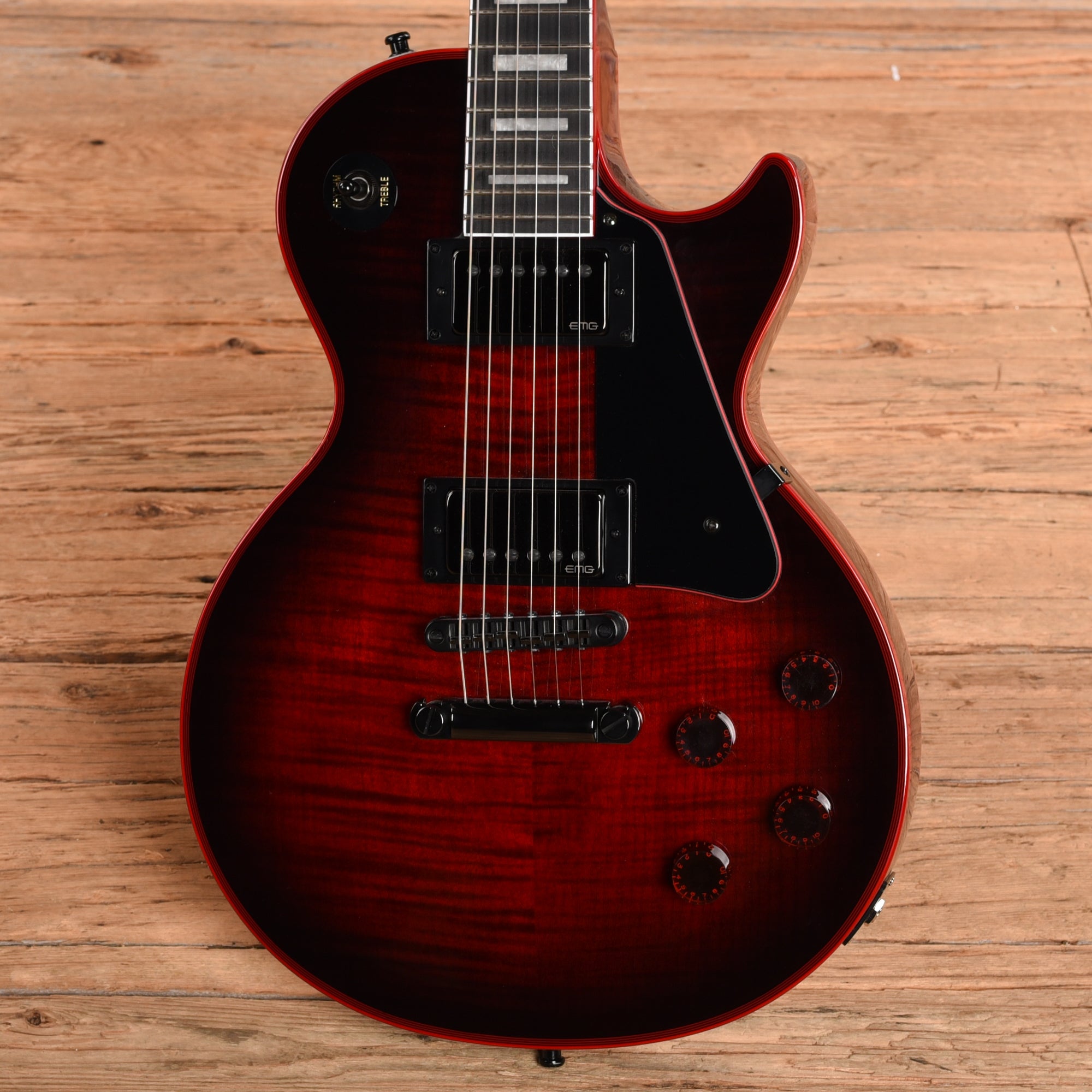 Epiphone Les Paul Custom Widow Red Burst 2026 Electric Guitars