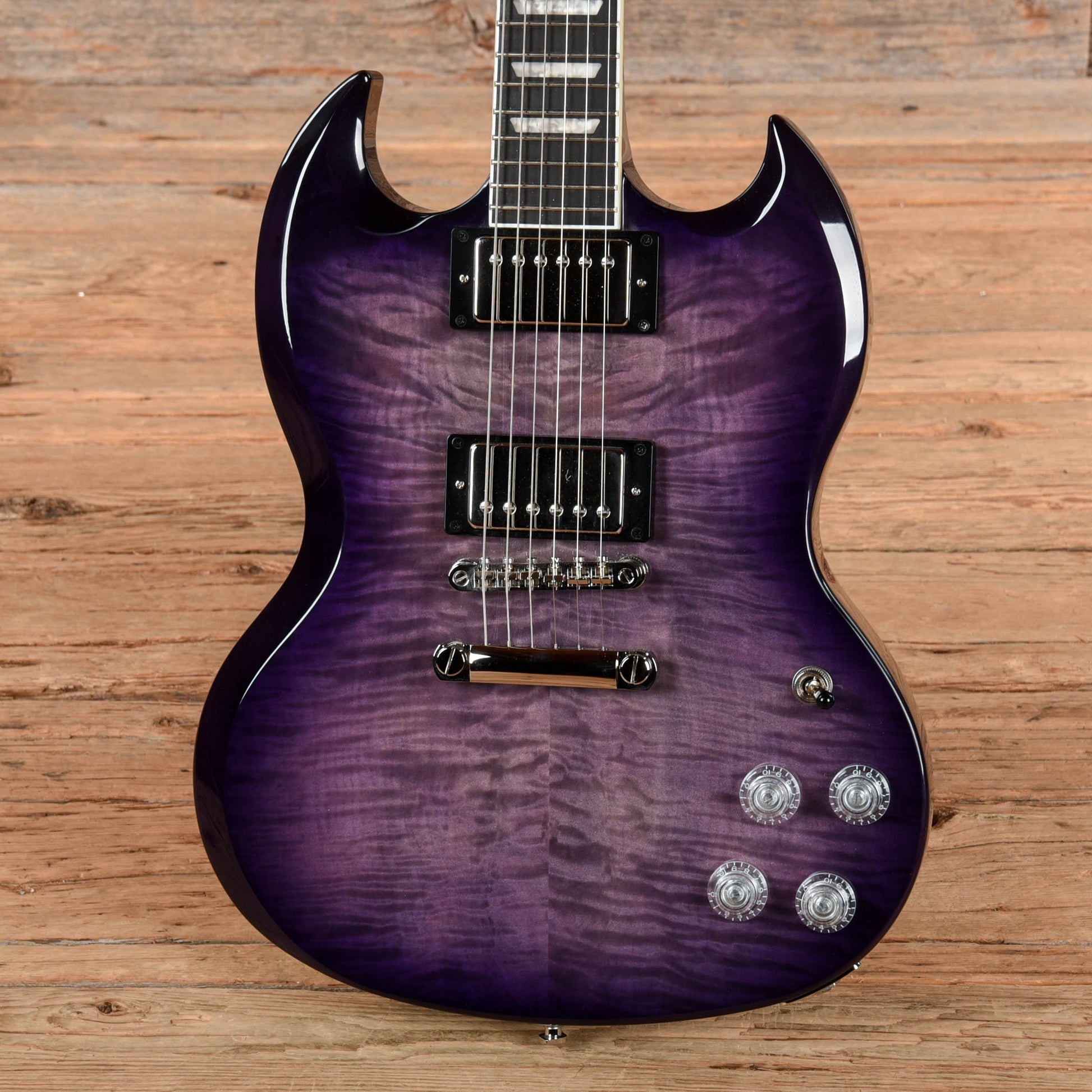 Epiphone SG Modern Figured Purple Burst 2025 Electric Guitars