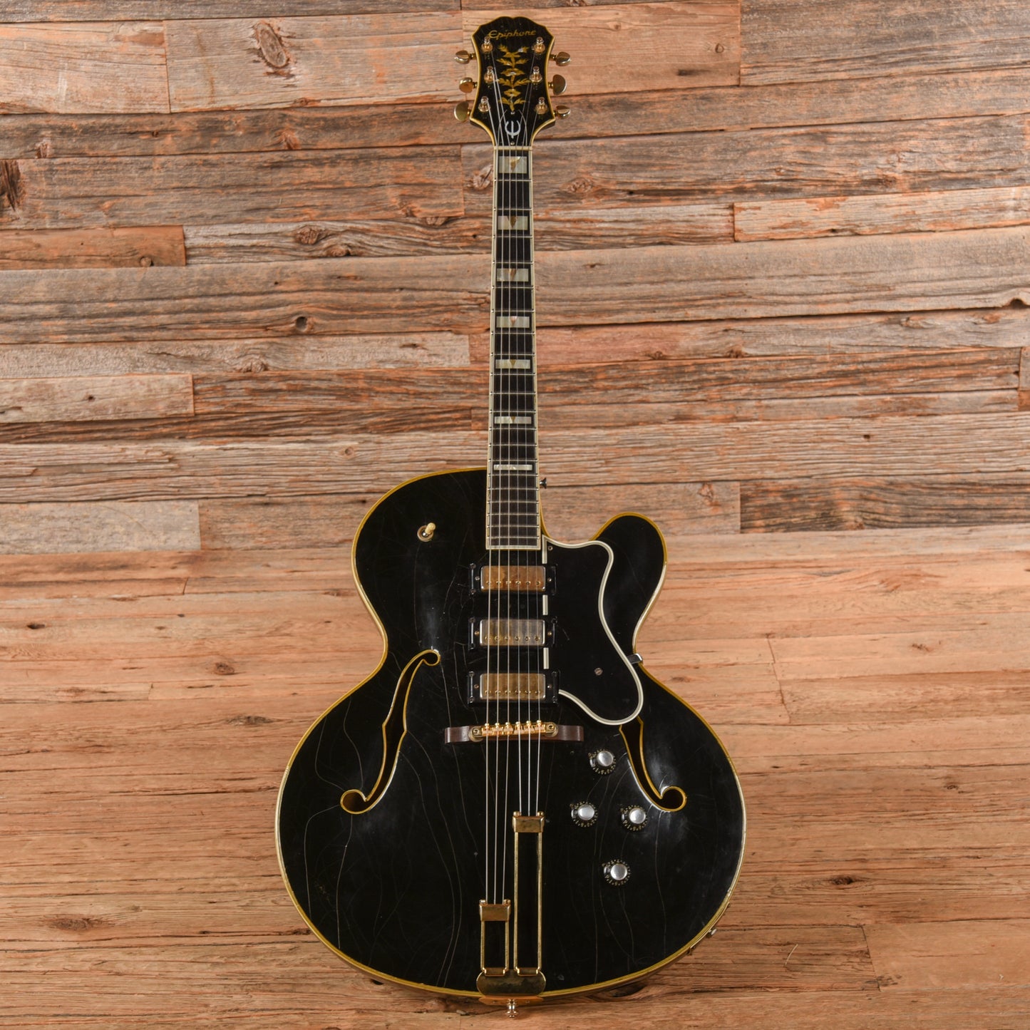 Epiphone Emperor Black Refin 1968 Electric Guitars / Hollow Body