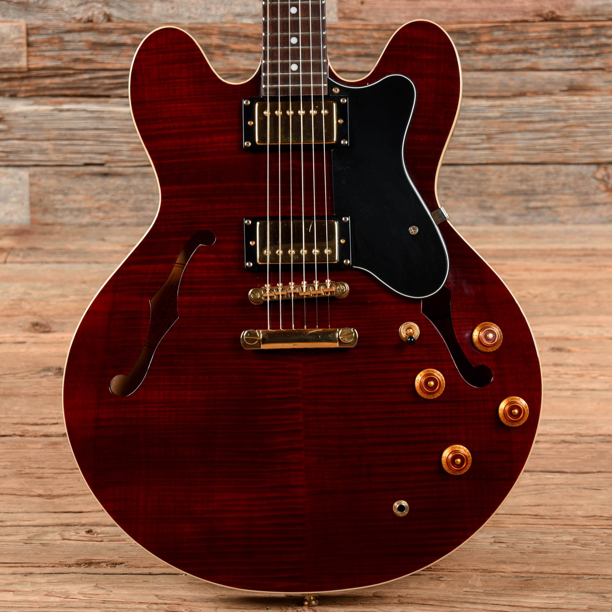 Epiphone Dot Deluxe Flame Wine Red 2005 – Chicago Music Exchange