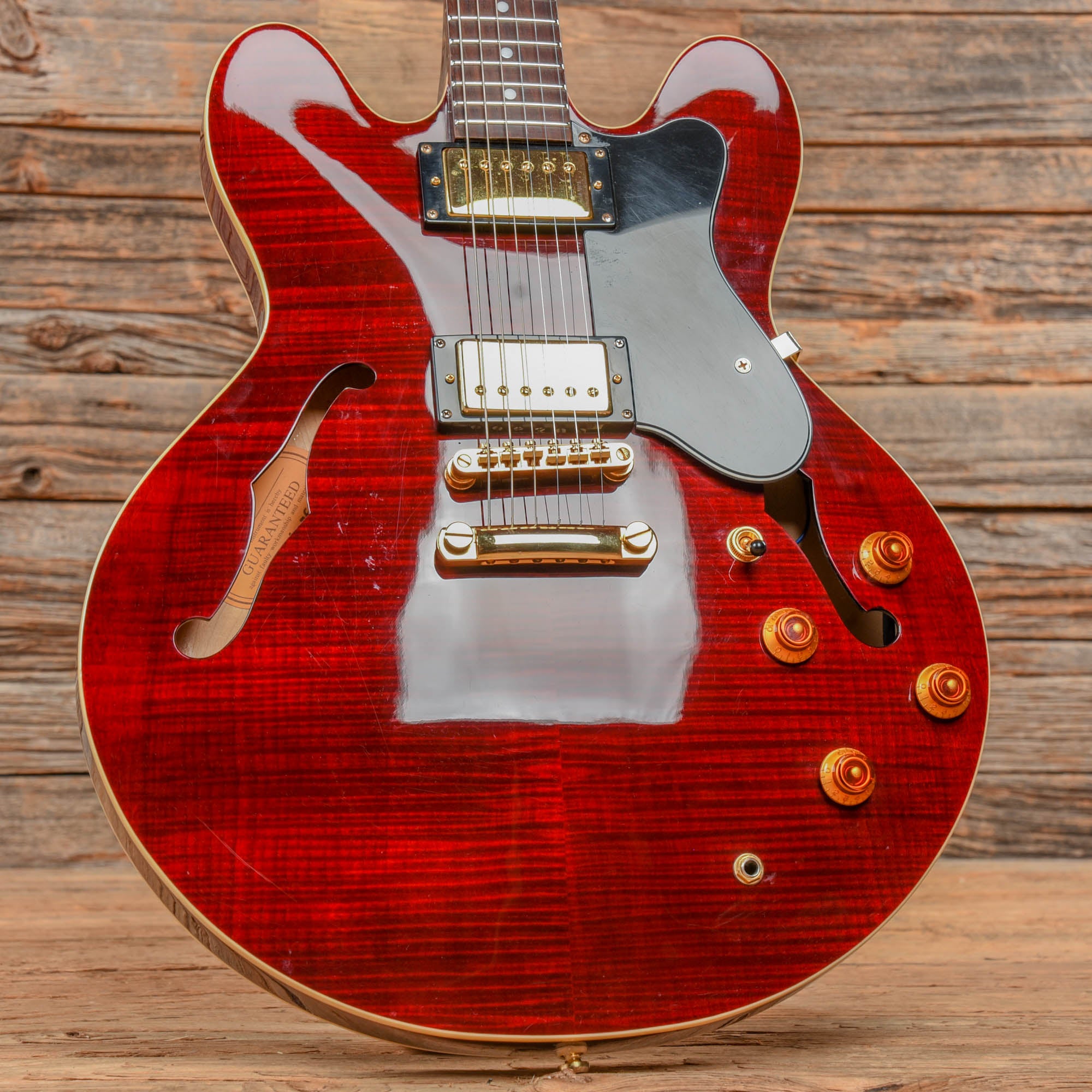 Epiphone Dot Deluxe Flame Wine Red 2005 Electric Guitars / Semi-Hollow