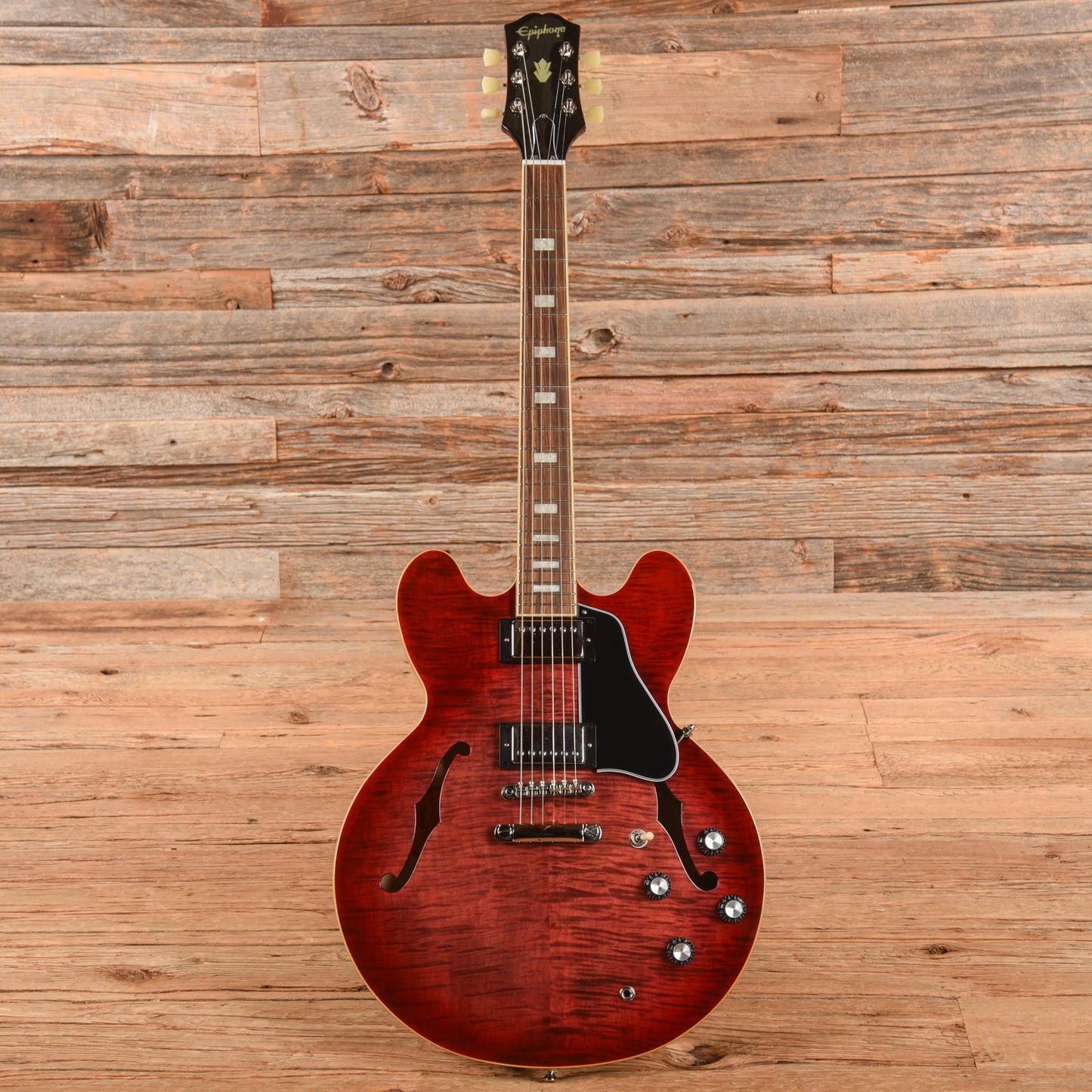 Epiphone ES-335 Figured Raspberry Burst Electric Guitars / Semi-Hollow