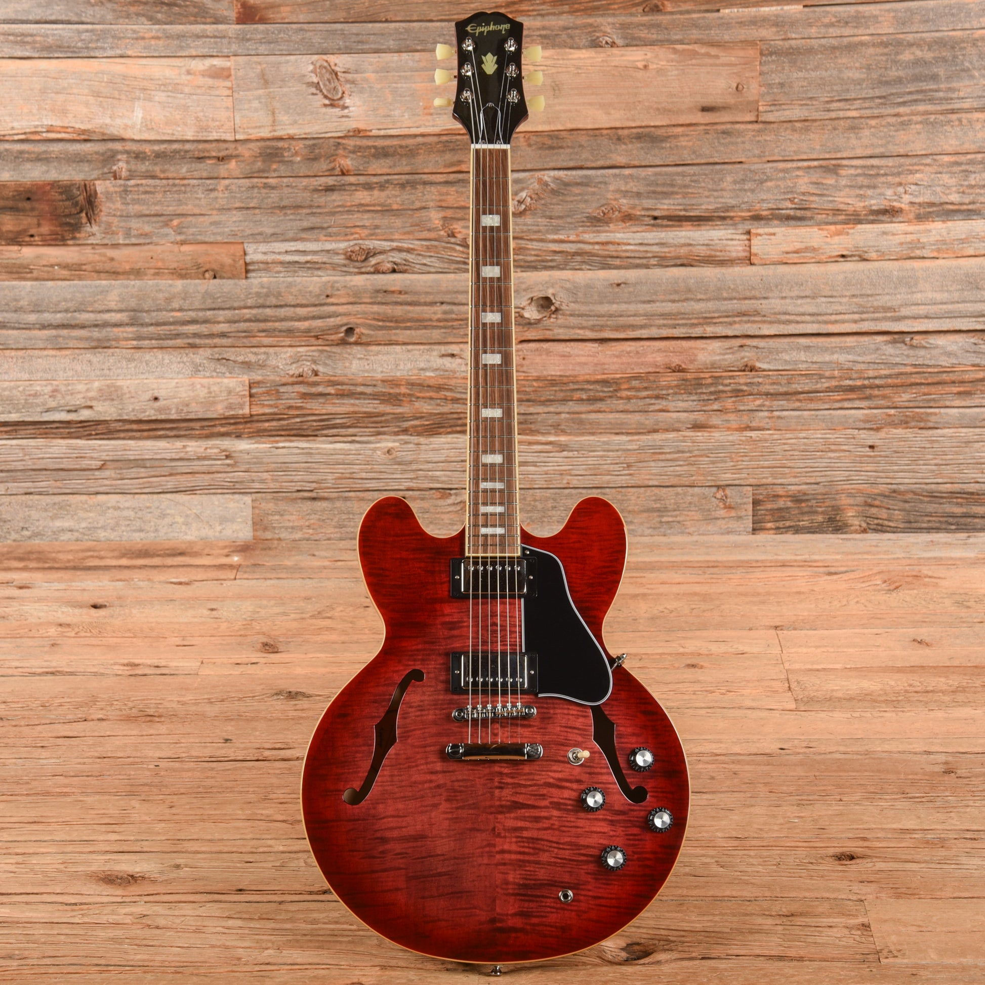 Epiphone ES-335 Figured Raspberry Burst Electric Guitars / Semi-Hollow