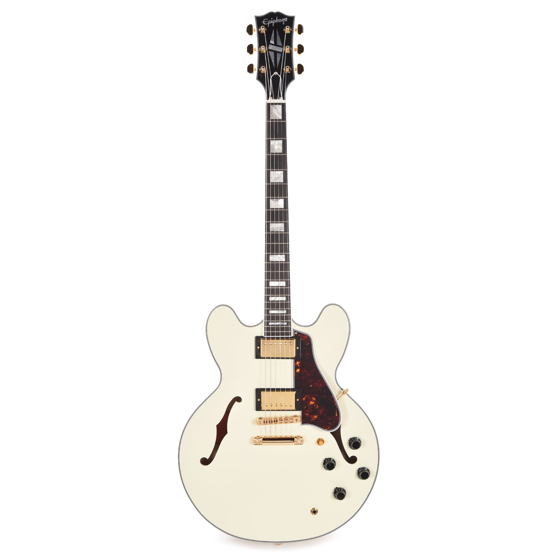 Epiphone Inspired by Gibson Custom 1959 ES-355 Classic White Electric Guitars / Semi-Hollow
