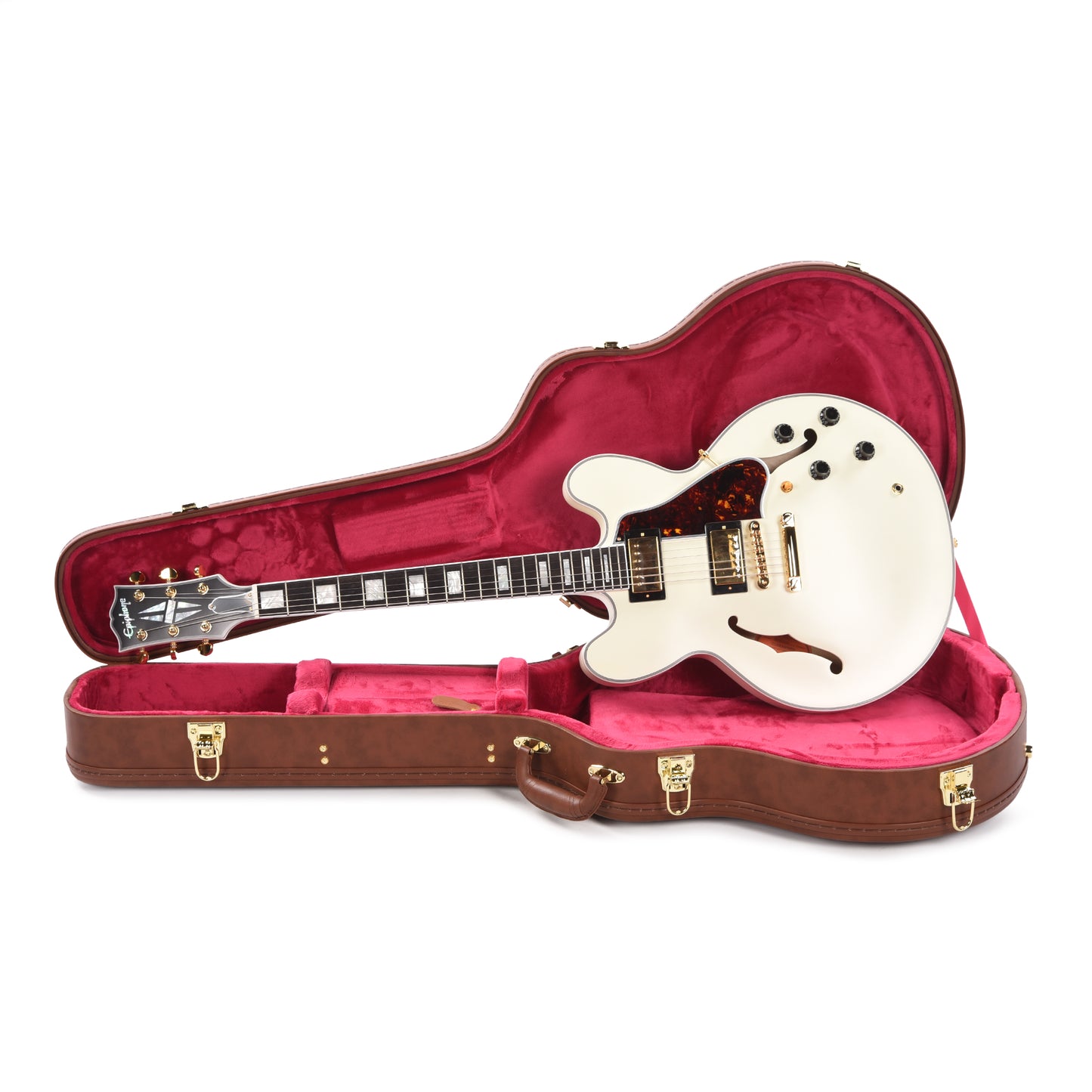Epiphone Inspired by Gibson Custom 1959 ES-355 Classic White Electric Guitars / Semi-Hollow
