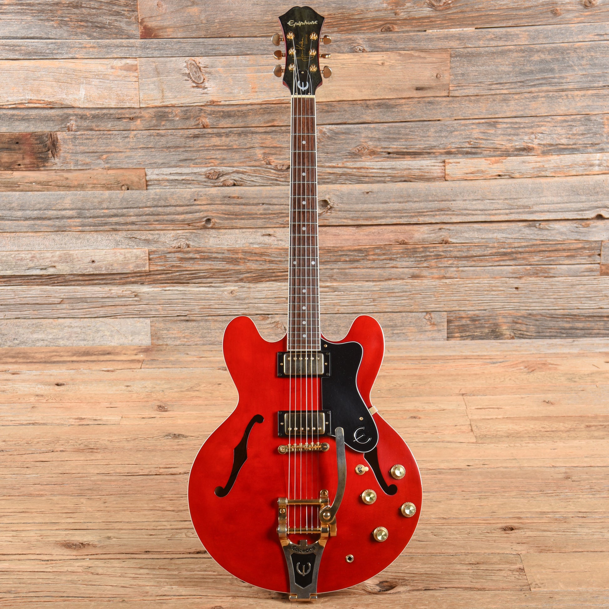 Epiphone JA-Riviera Jorma Kaukonen Signature Riviera Deluxe Cherry Electric Guitars / Semi-Hollow
